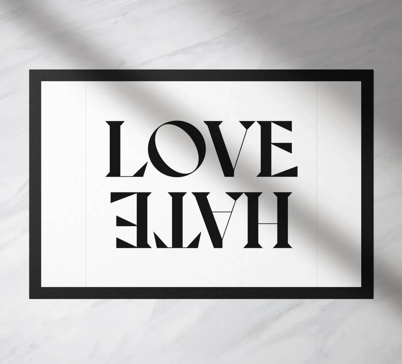 LOVE HATE doormat by n.4