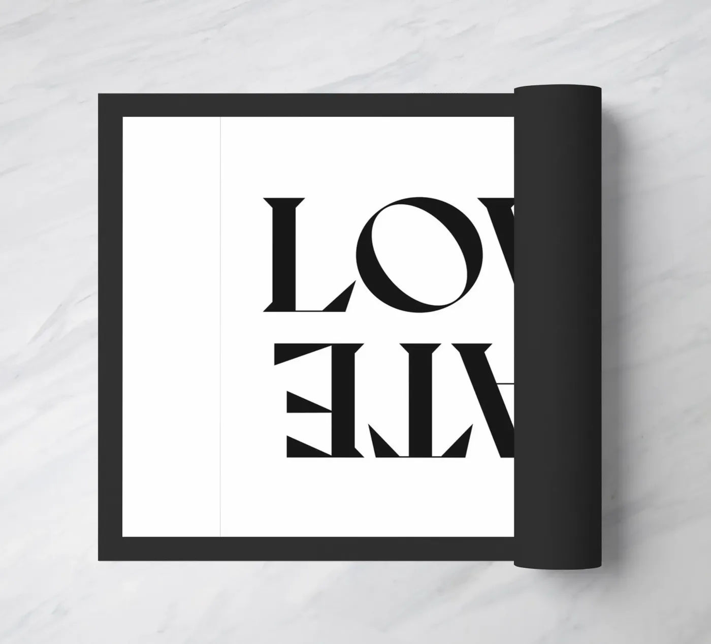 LOVE HATE doormat by n.4