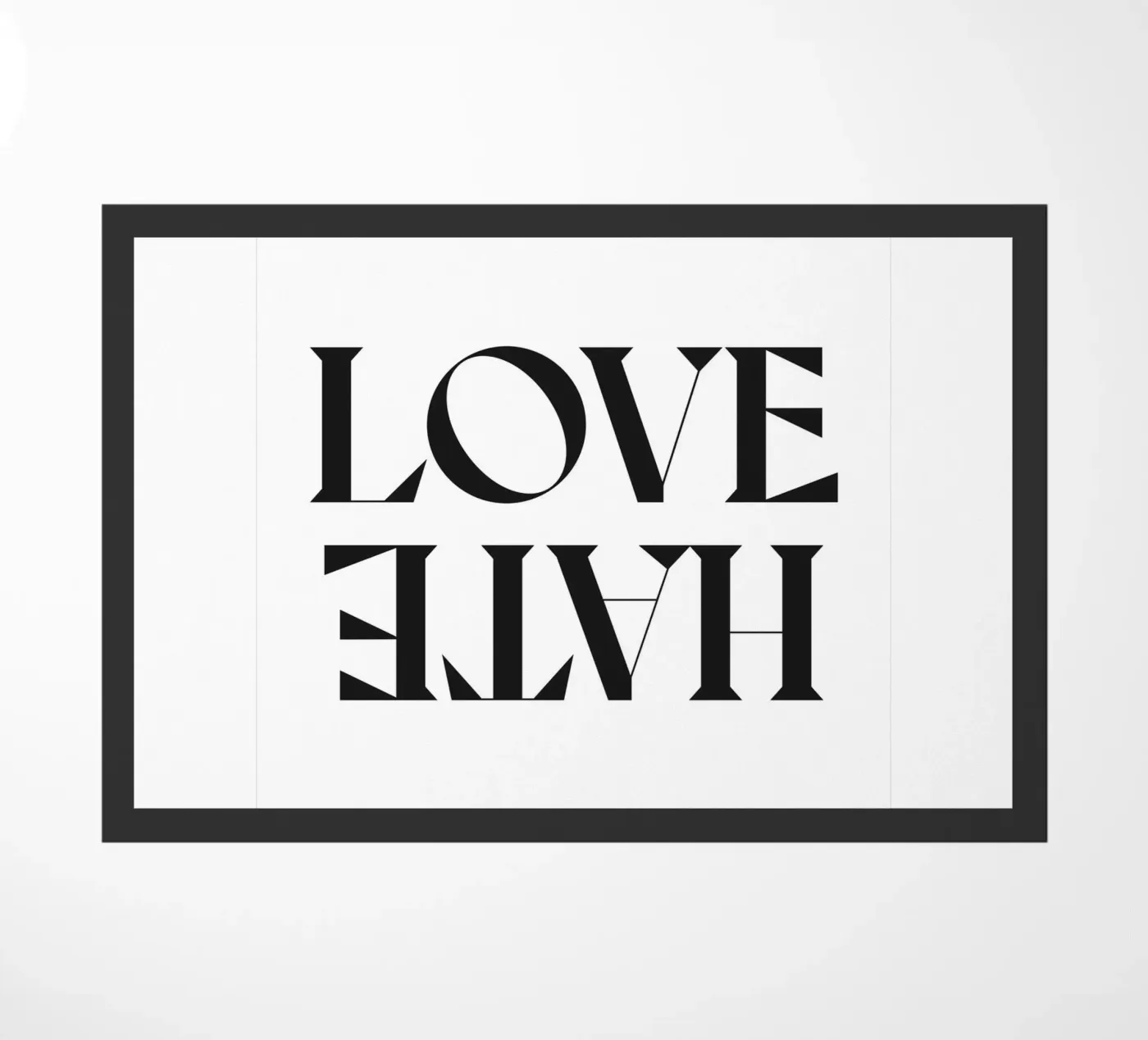 LOVE HATE doormat by n.4