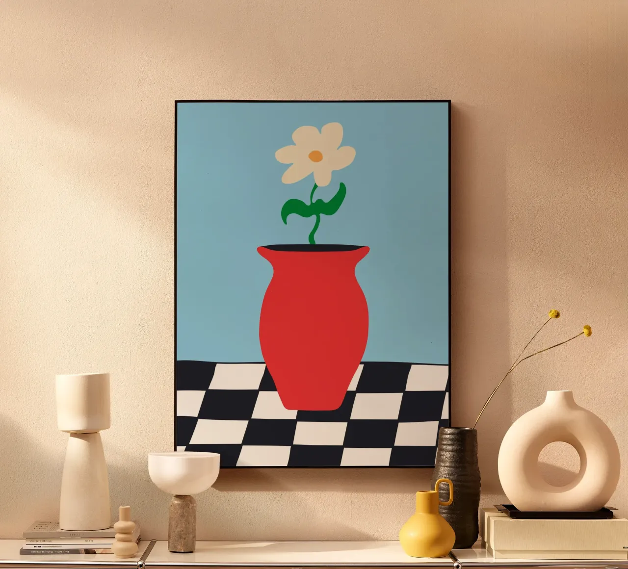 Flowerpot on Checkers plexiglass da Bytenar
