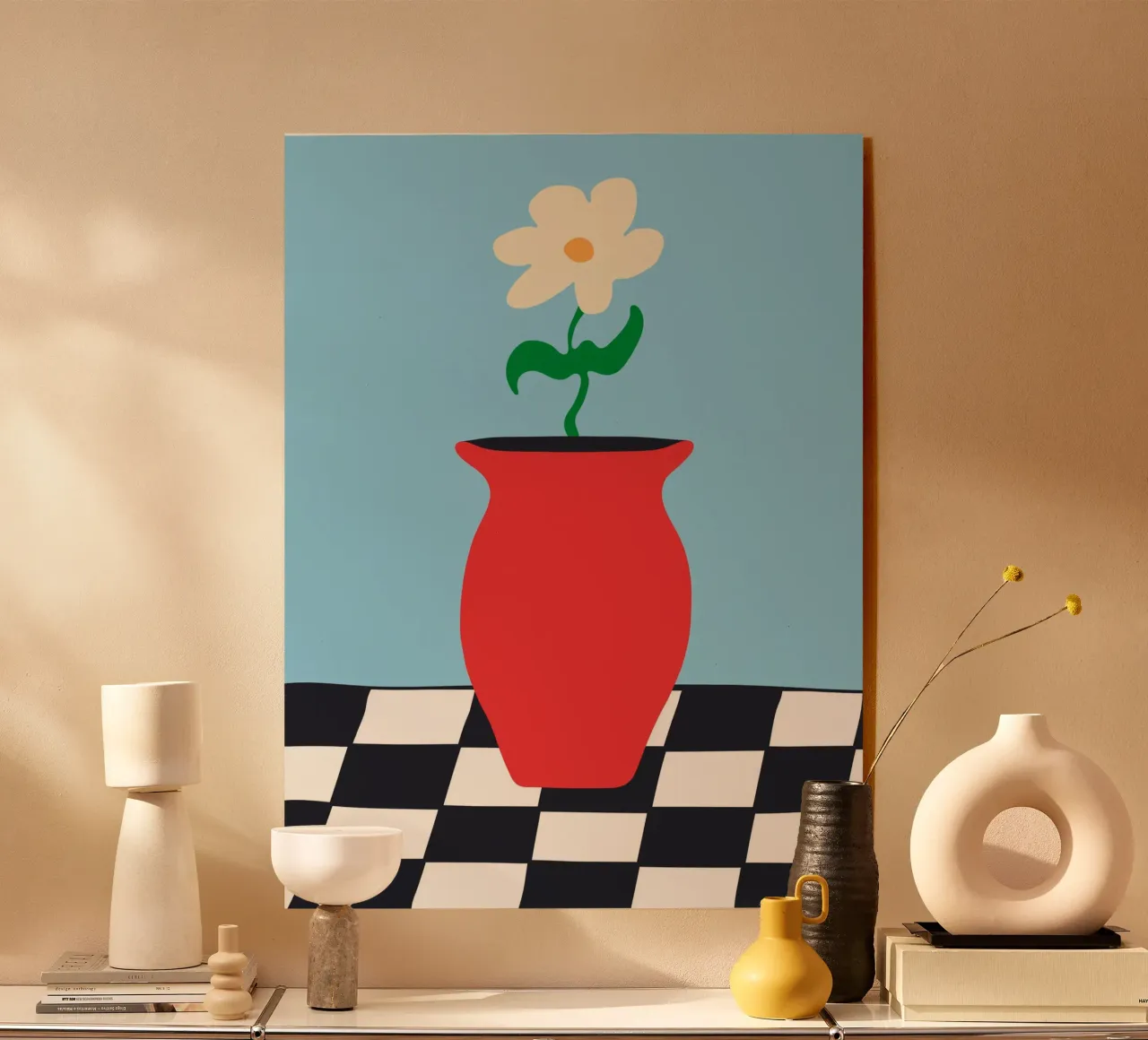 Flowerpot on Checkers plexiglass da Bytenar