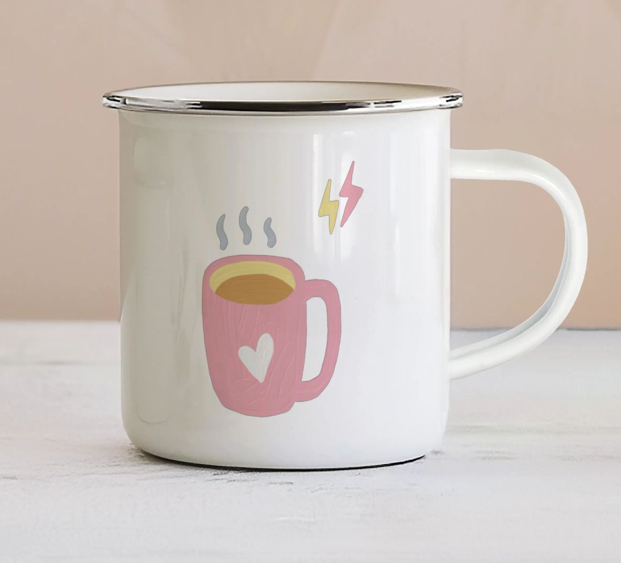 Daily Coffee tazza in smalto da Dreamer10
