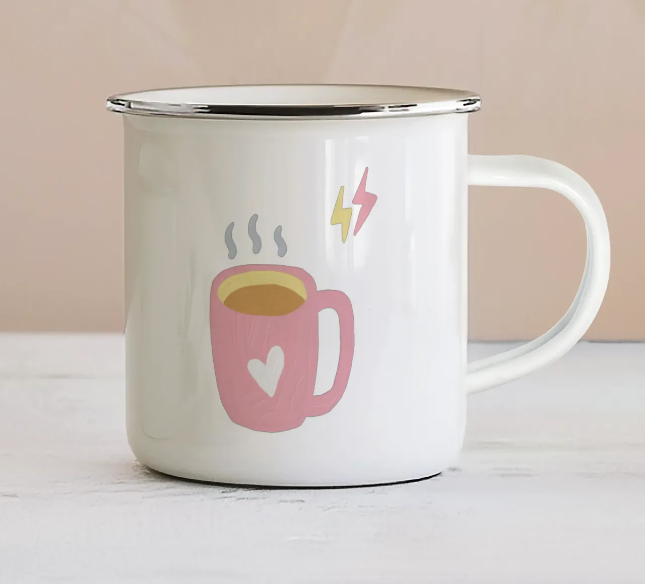 Daily Coffee tazza in smalto da Dreamer10