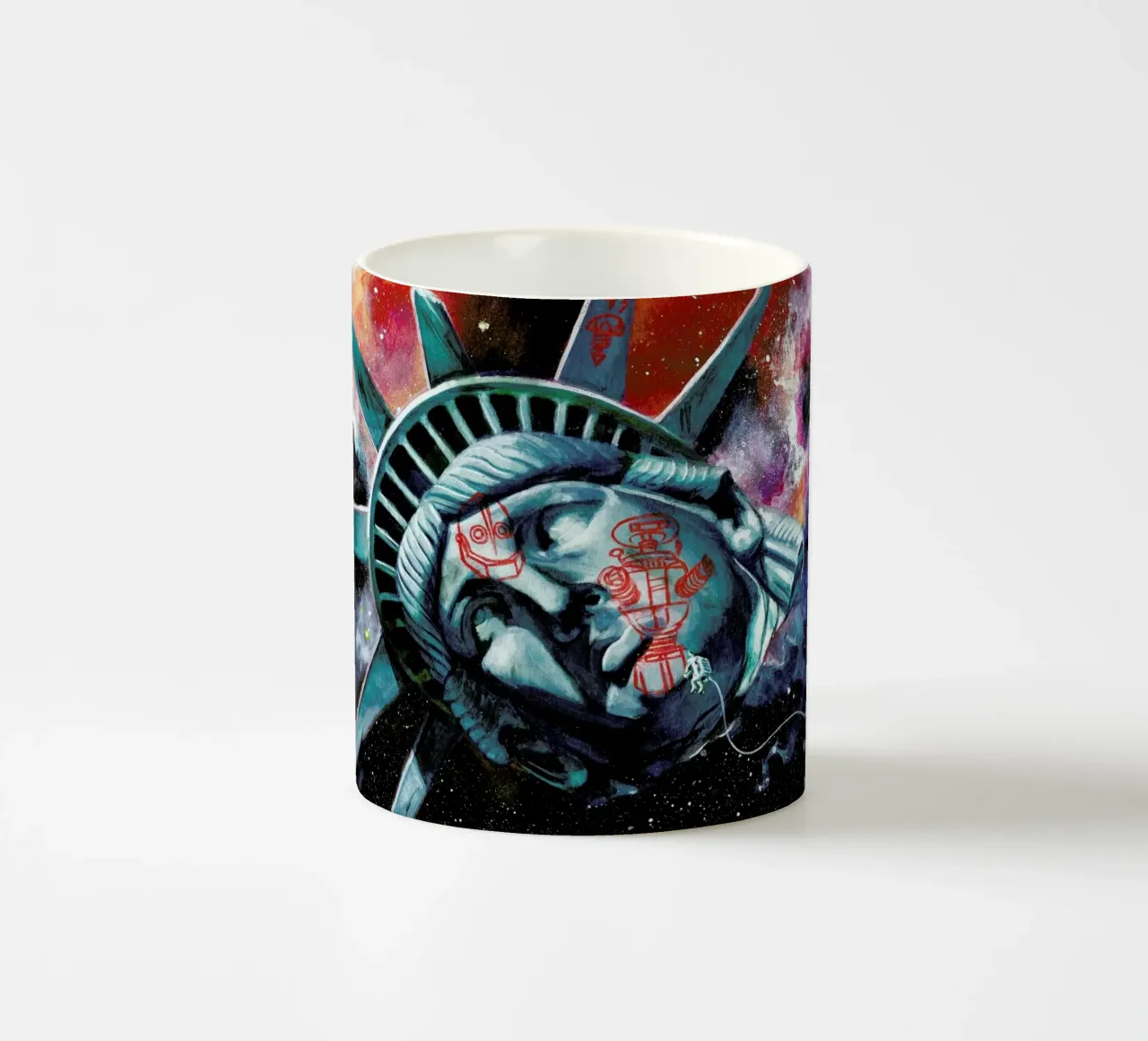 Lost In Space Keramik Tasse von Jared Yamahata