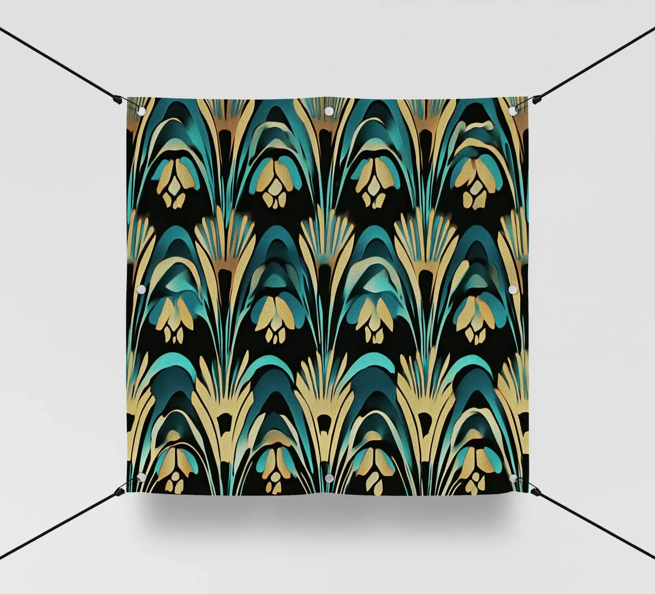 Art Deco "Timeless Opulence" telo in pvc da Golden Era