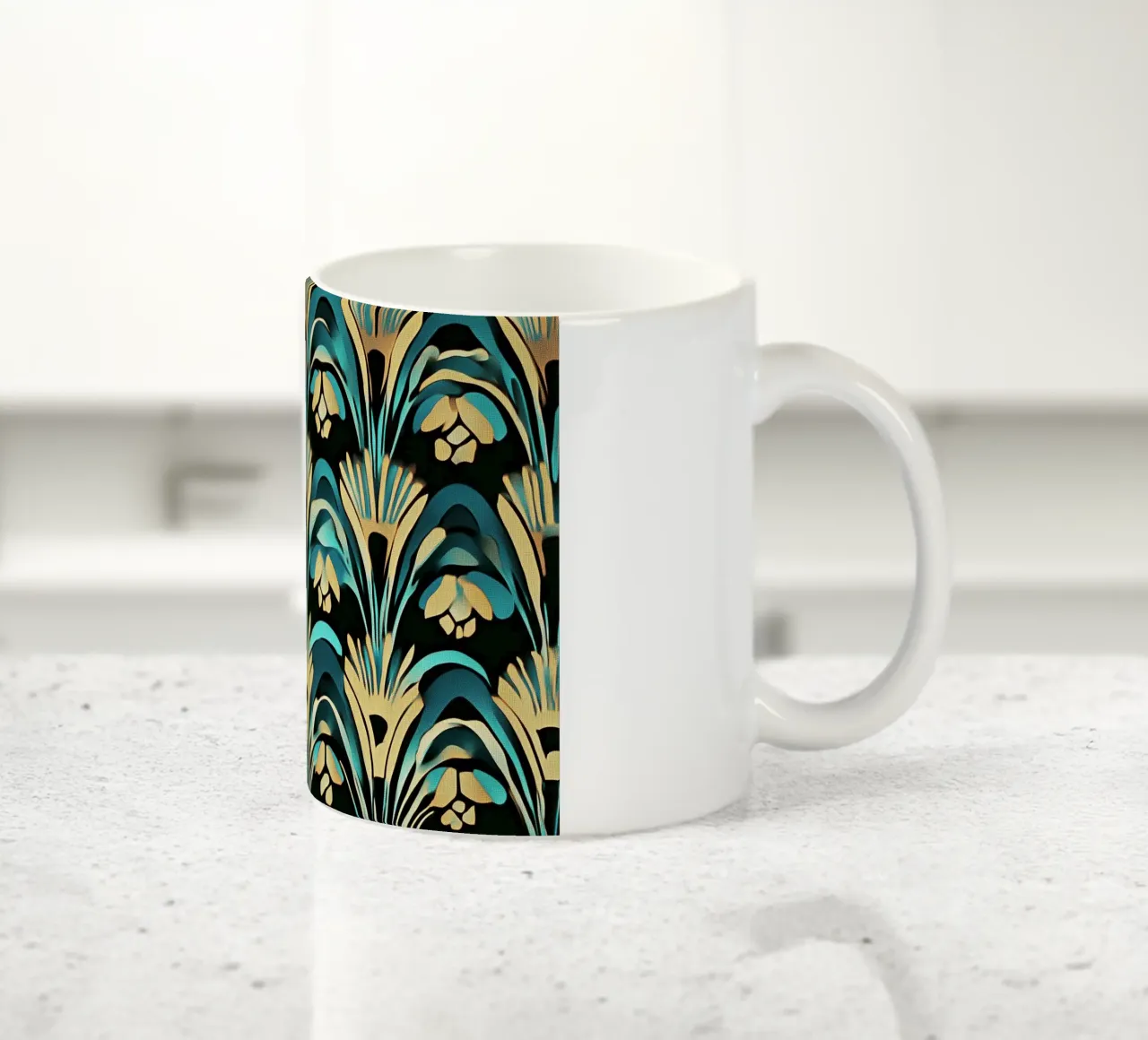 Art Deco "Timeless Opulence" tazza in ceramica da Golden Era