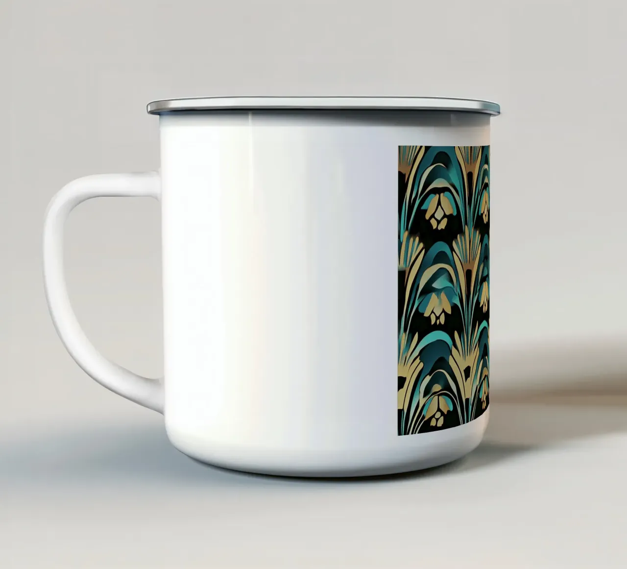 Art Deco "Timeless Opulence" tazza in smalto da Golden Era