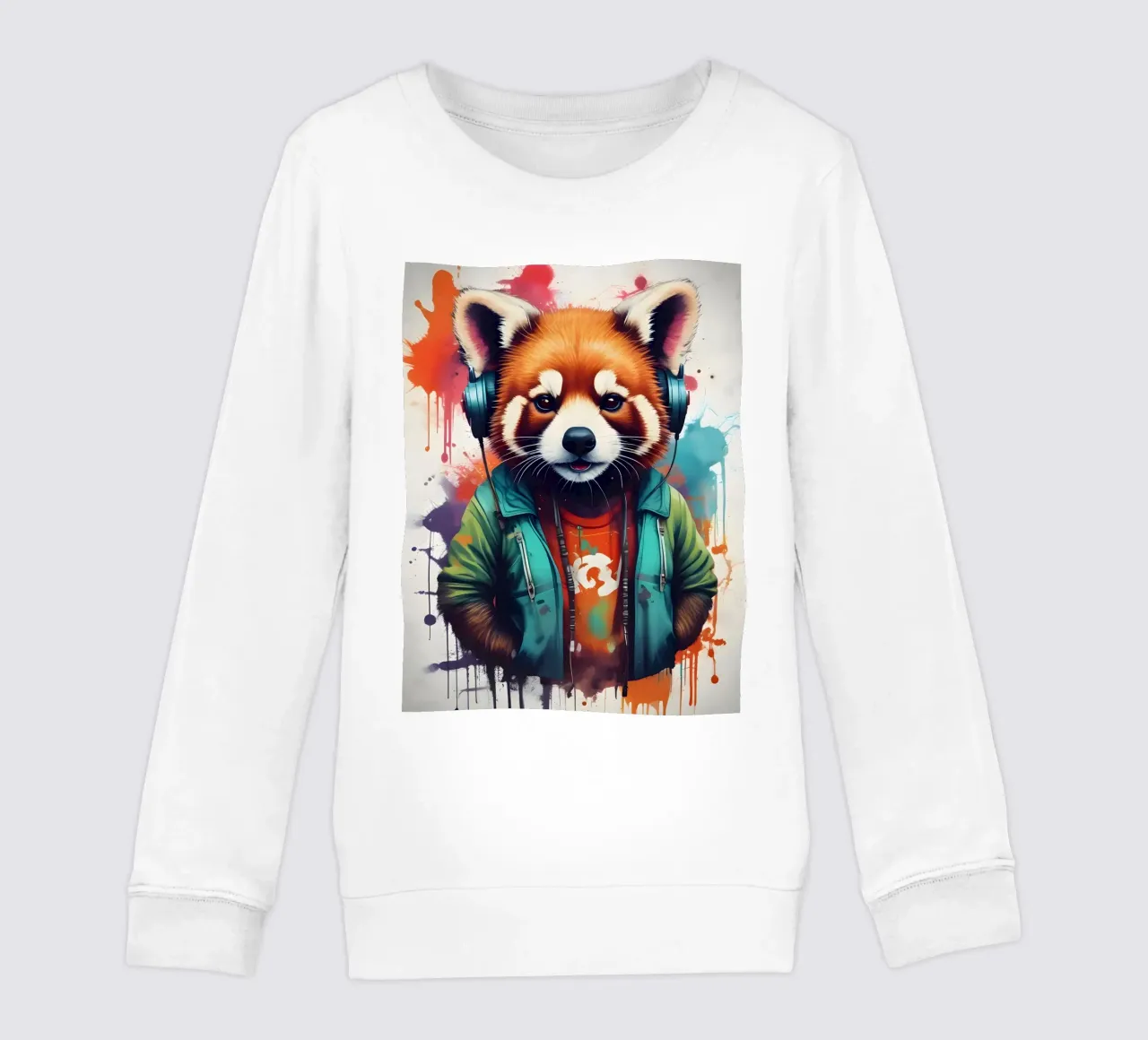 Panda rosso in cuffia felpa bambino da MakArena