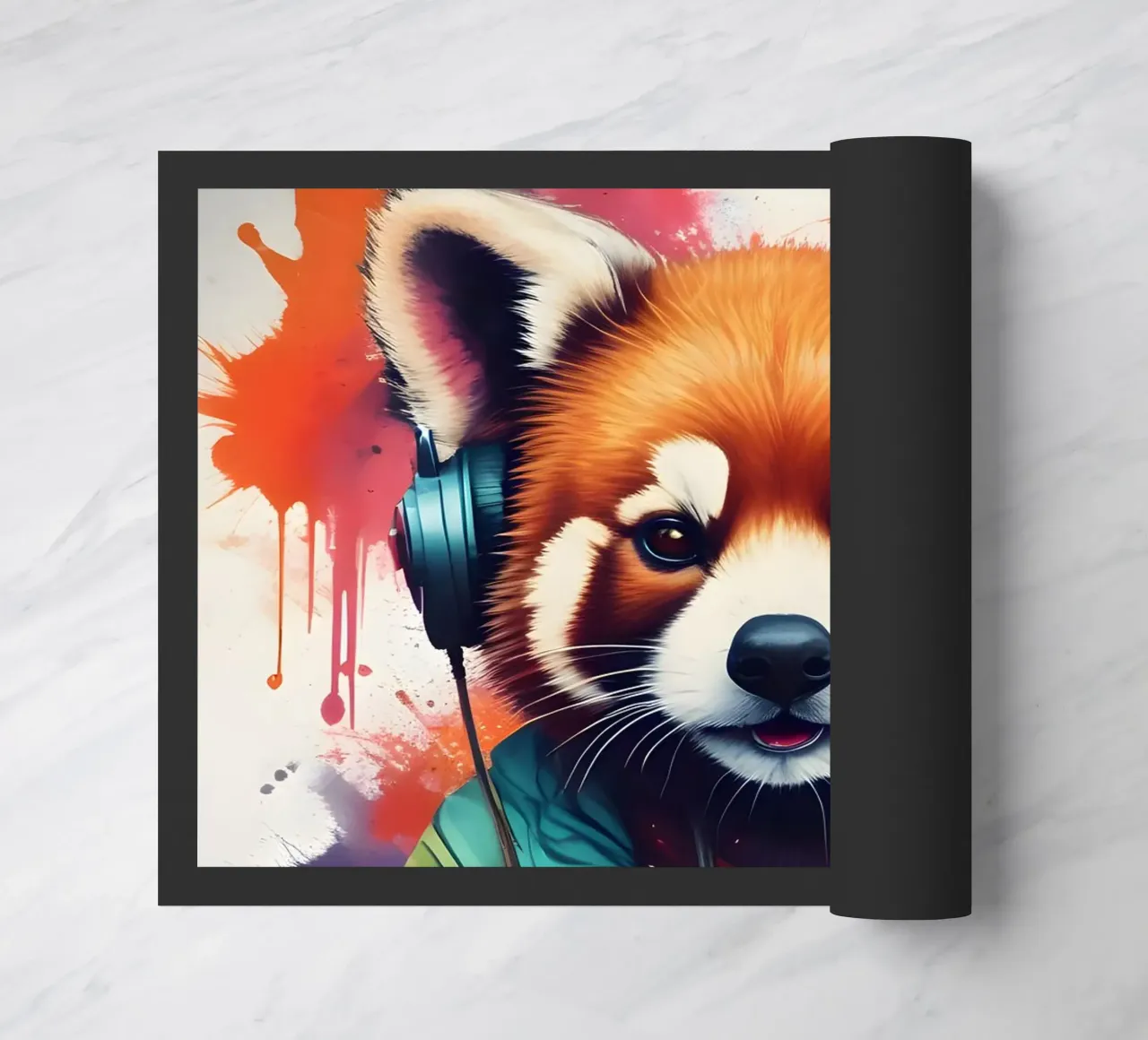 Panda rosso in cuffia zerbino da MakArena