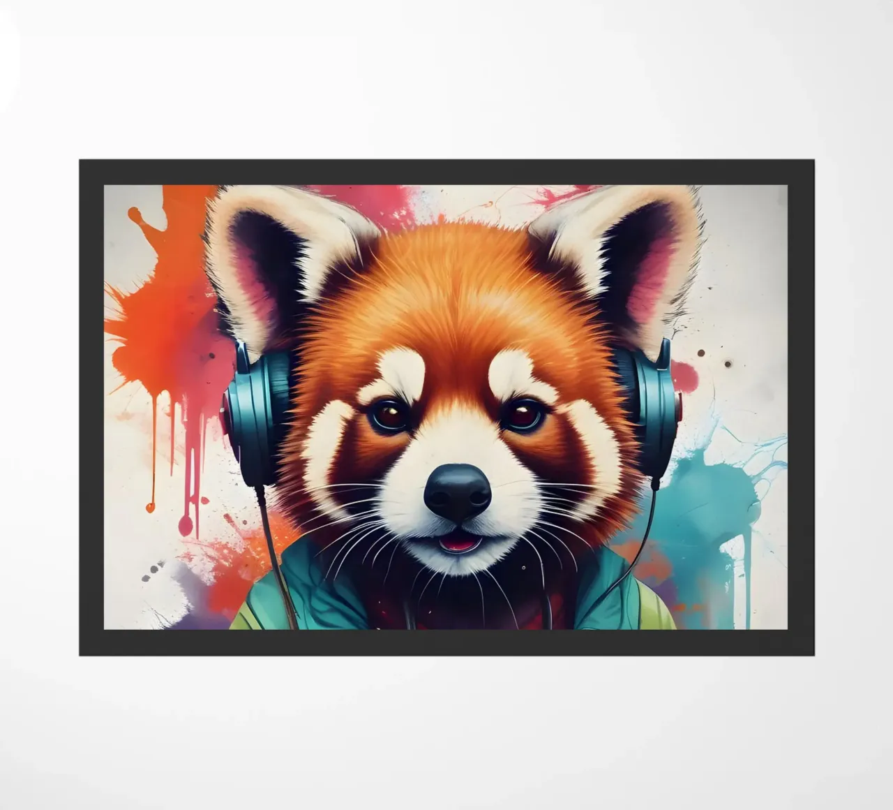Panda rosso in cuffia zerbino da MakArena