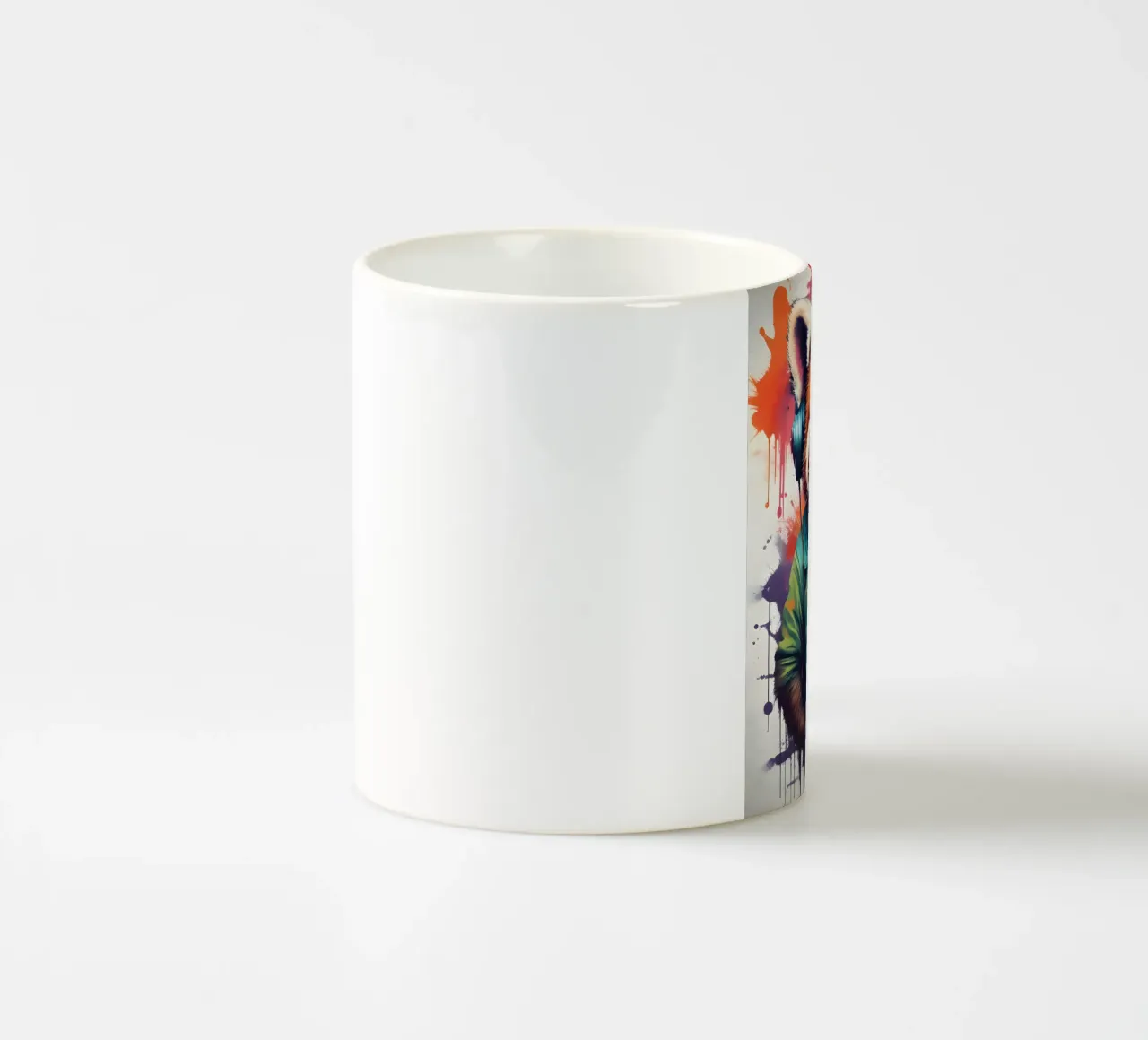 Panda rosso in cuffia tazza in ceramica da MakArena