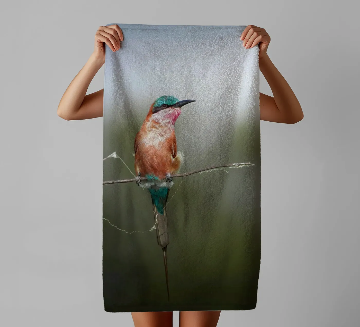 Carmine Bee-eater towel by Tom's Wildlife