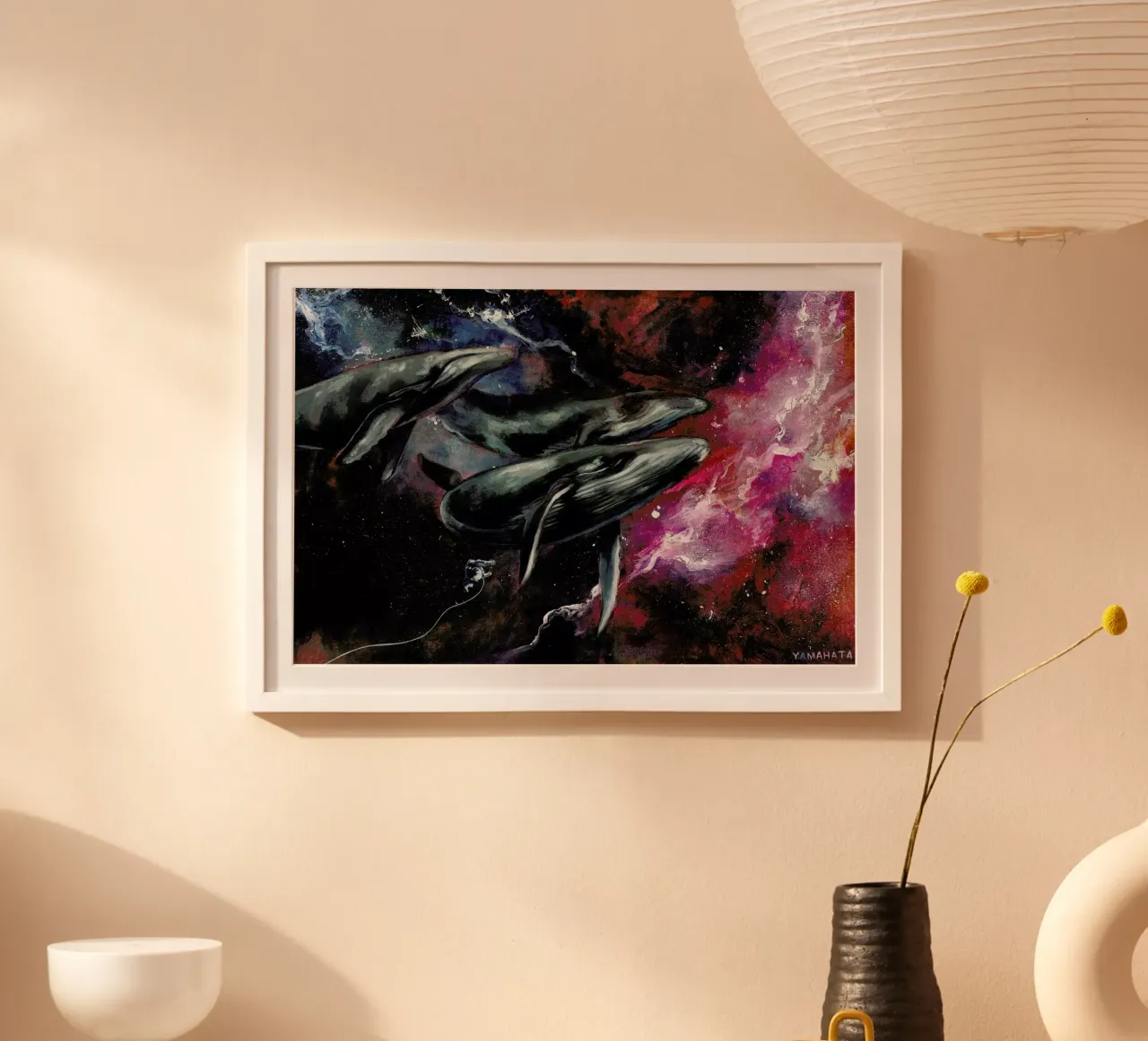 I love the human being, the sea, and the ship poster met aluminium frame van Jared Yamahata