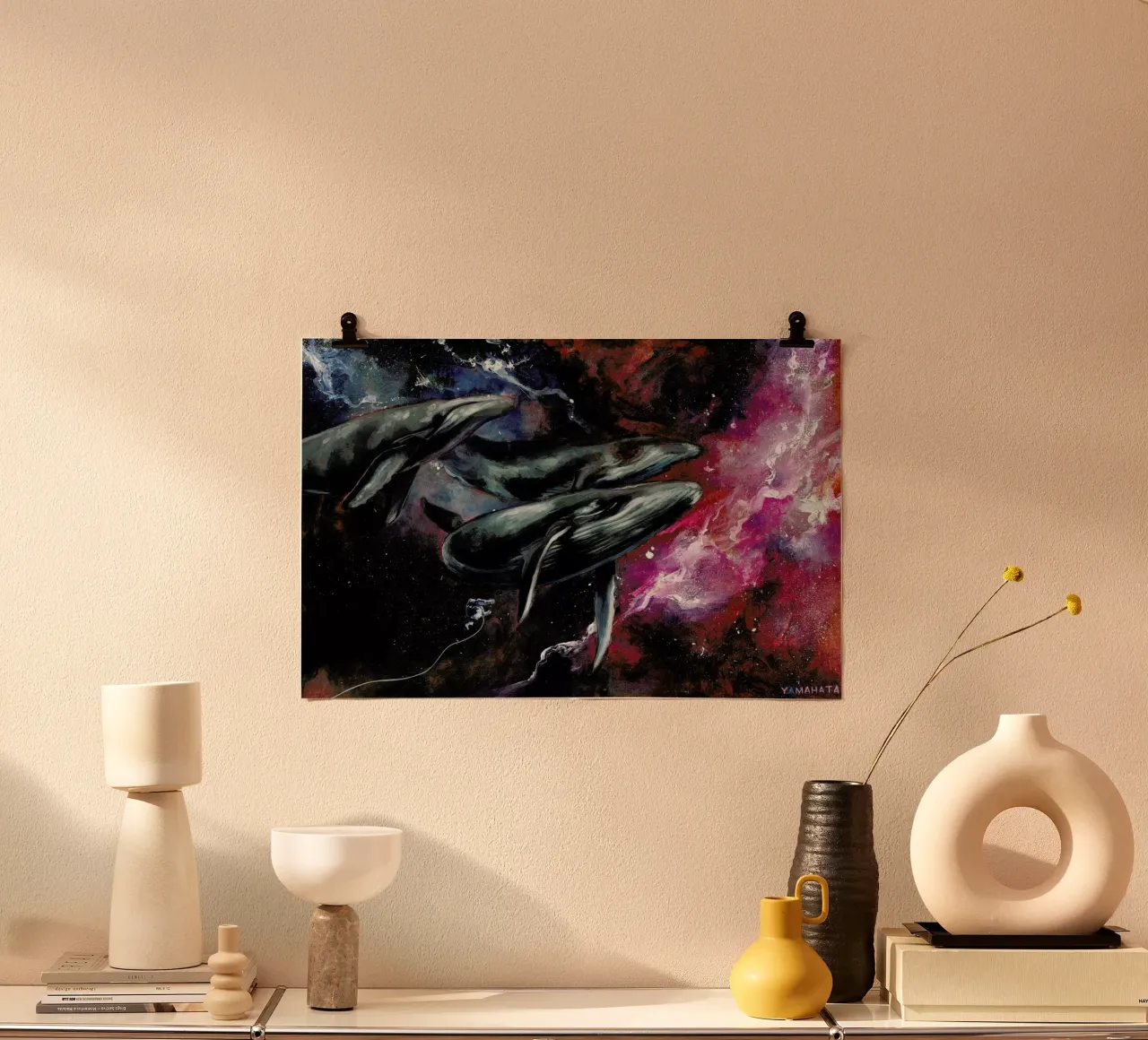 I love the human being, the sea, and the ship poster met aluminium frame van Jared Yamahata