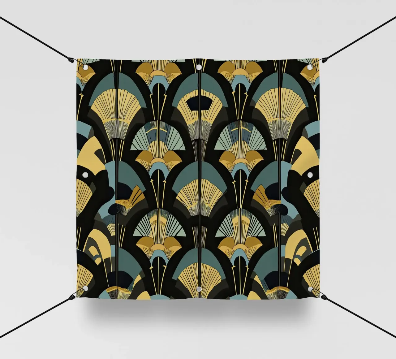 Art Deco "Opulent Symmetry" telo in pvc da Golden Era
