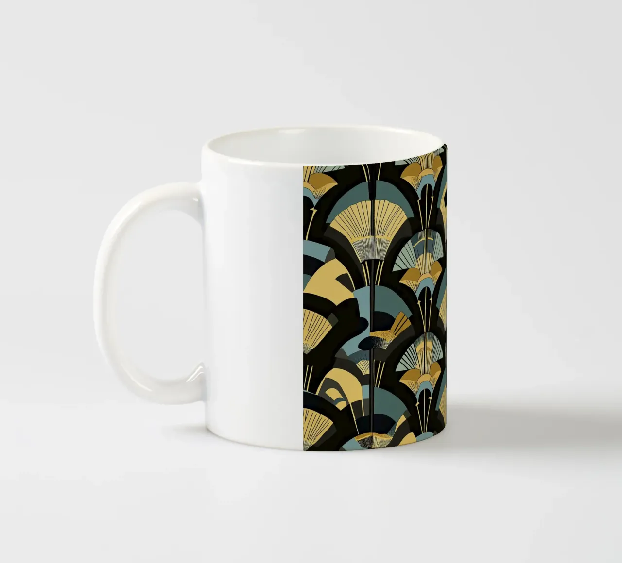 Art Deco "Opulent Symmetry" tazza in ceramica da Golden Era