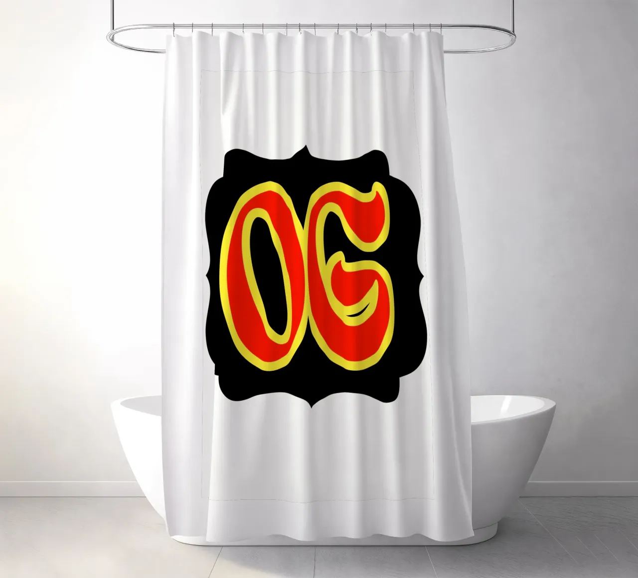 OG_White shower curtain by Crypto_Jungle