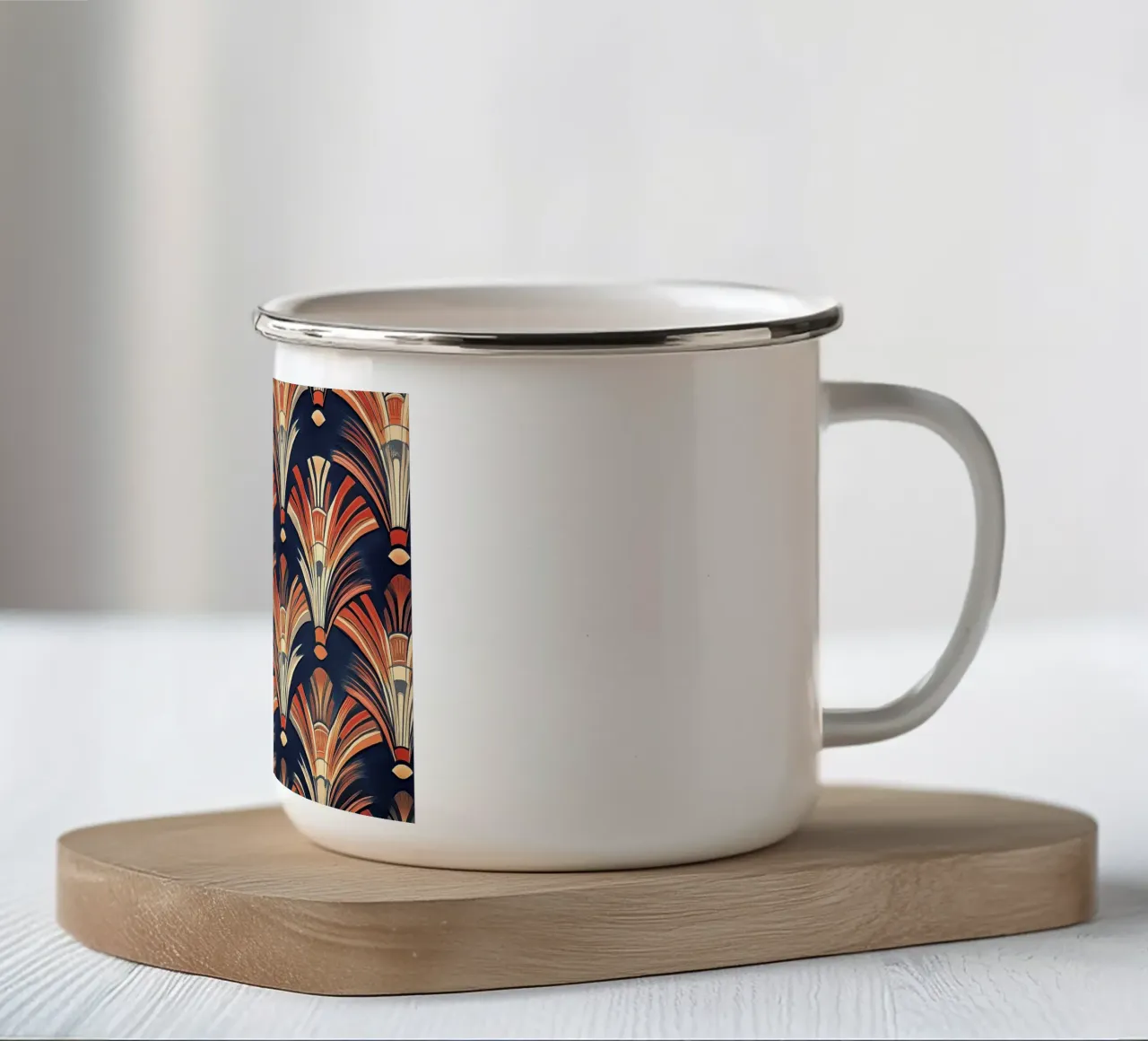 Art Deco "Classic Elegance" tazza in smalto da Golden Era