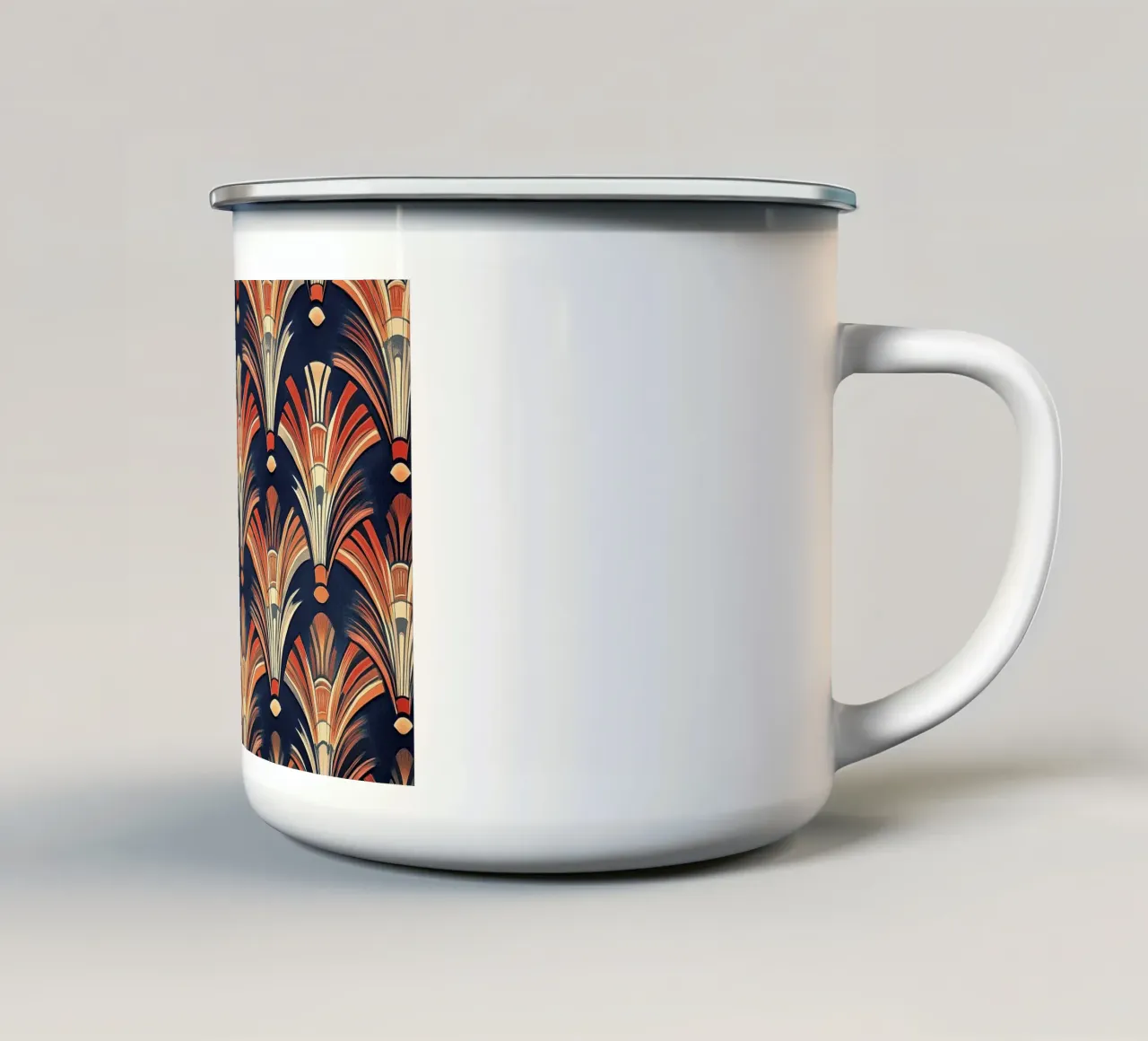Art Deco "Classic Elegance" tazza in smalto da Golden Era