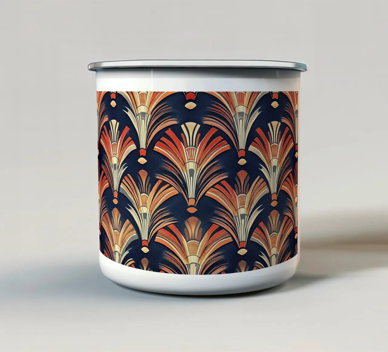 Art Deco "Classic Elegance" tazza in smalto da Golden Era
