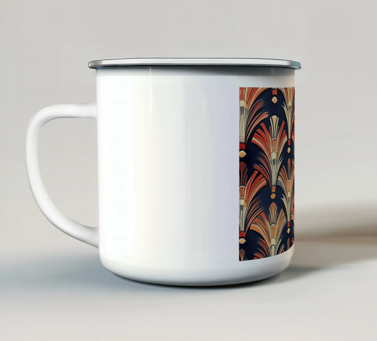 Art Deco "Classic Elegance" tazza in smalto da Golden Era