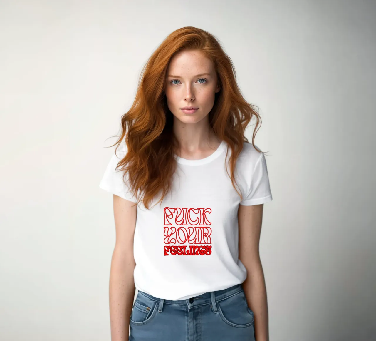 F**K_YOUR_FEELINGS women's fitted t-shirt by Crypto_Jungle