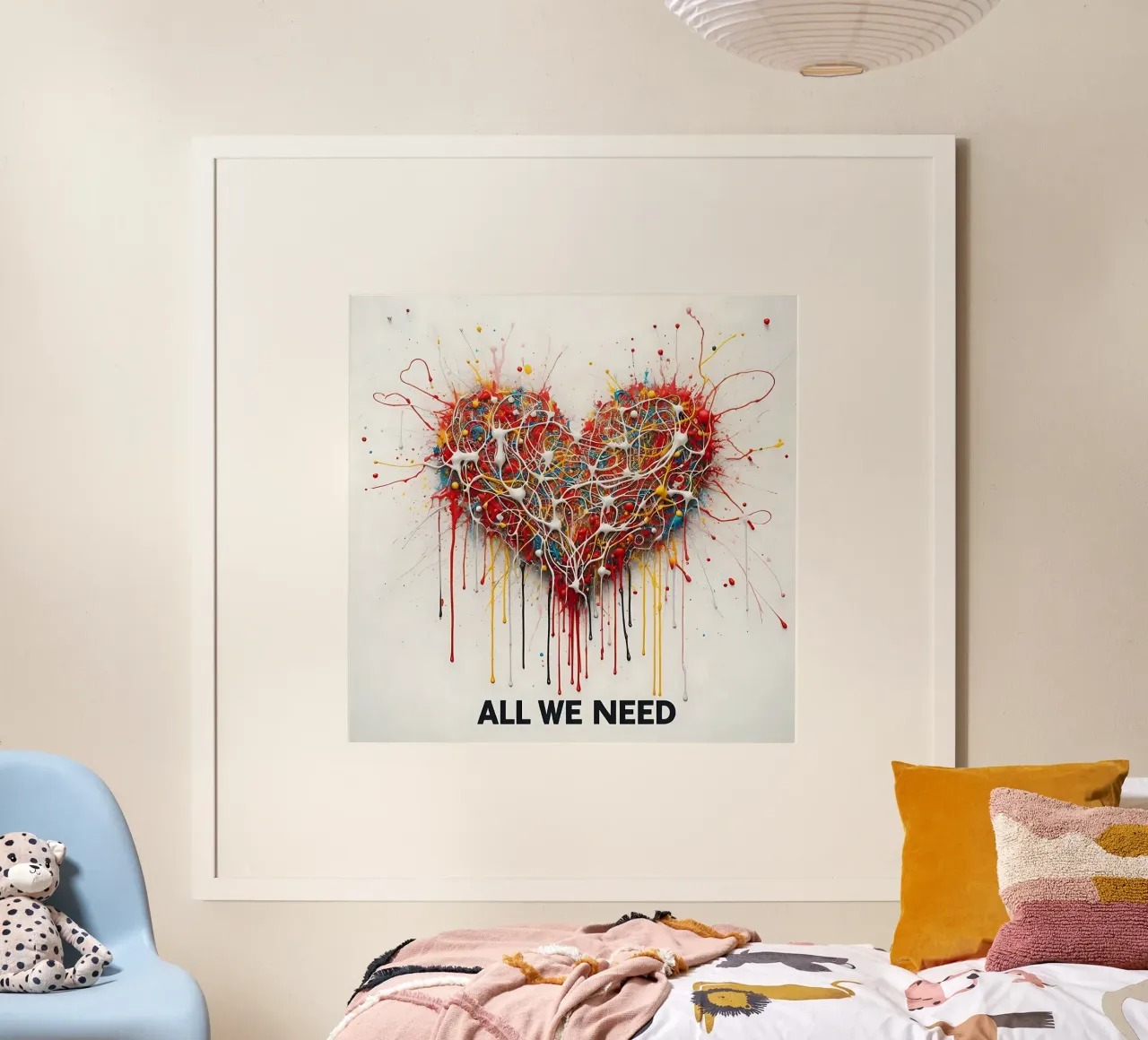 Tutto ciò di cui abbiamo bisogno poster con telaio in legno da nomad