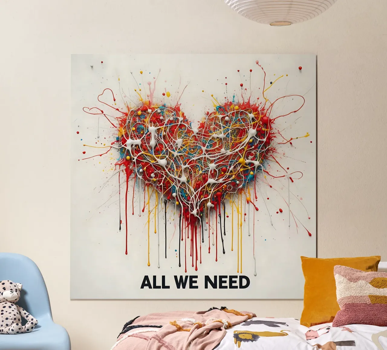 Tutto ciò di cui abbiamo bisogno poster con telaio in legno da nomad