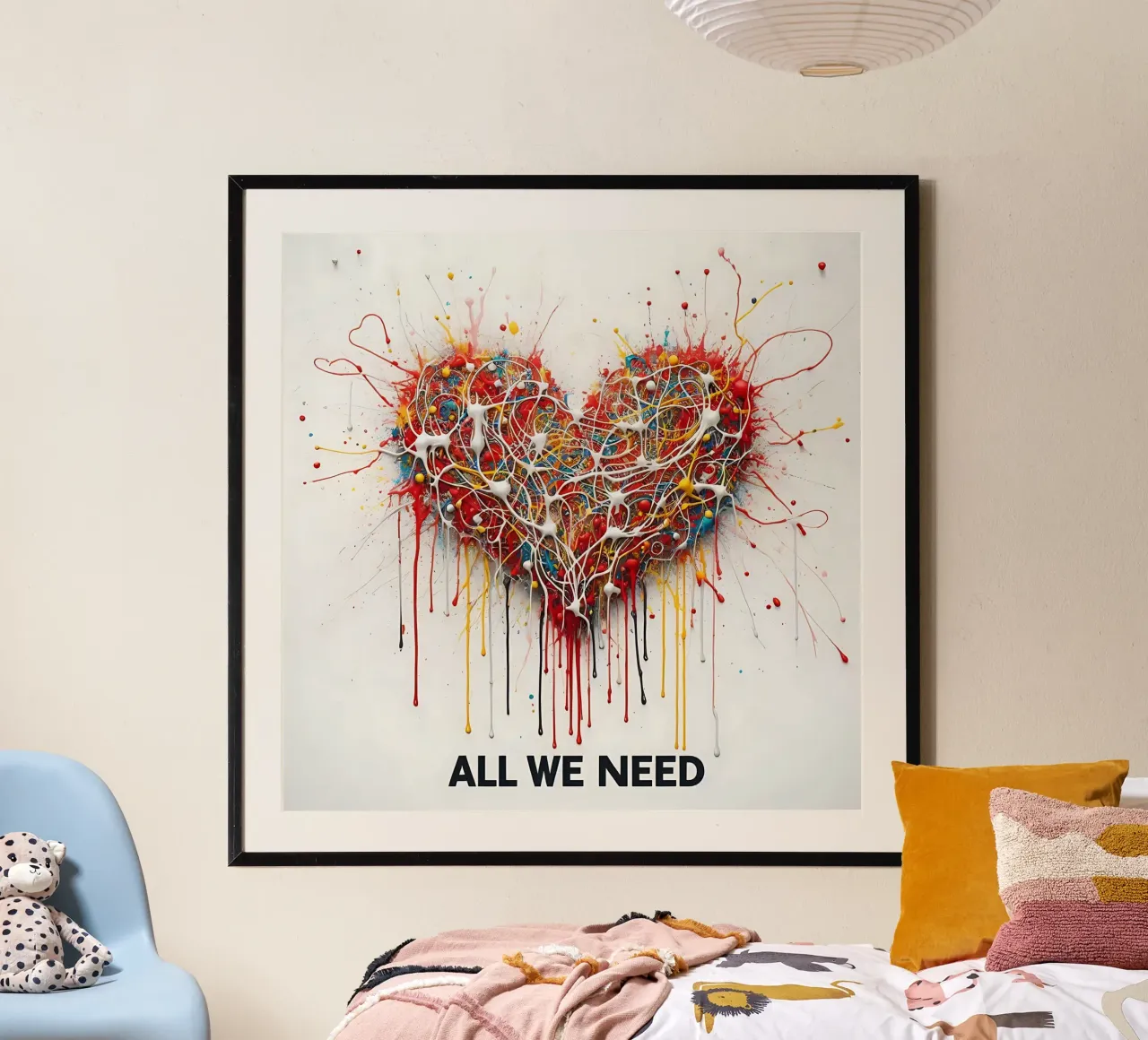 Tutto ciò di cui abbiamo bisogno poster con telaio in legno da nomad