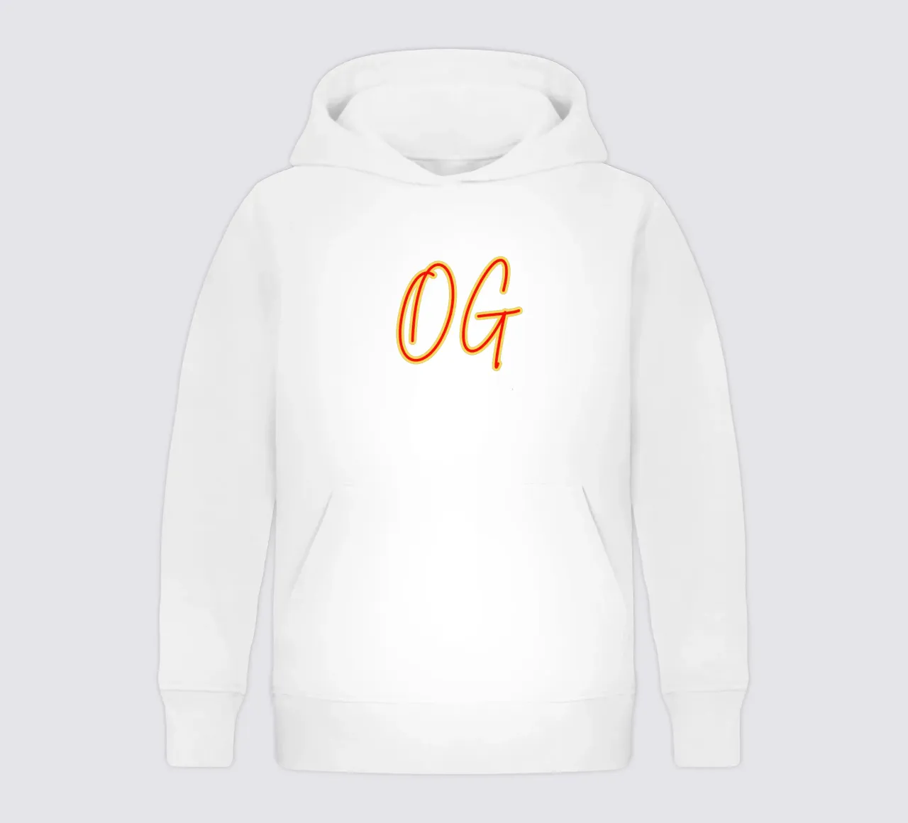 OG_RED_YELLOW felpa bambino con cappuccio da Crypto_Jungle