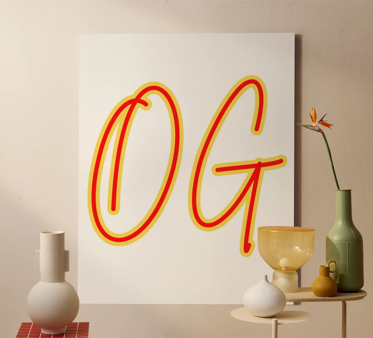 OG_RED_YELLOW canvas with Floater frame by Crypto_Jungle