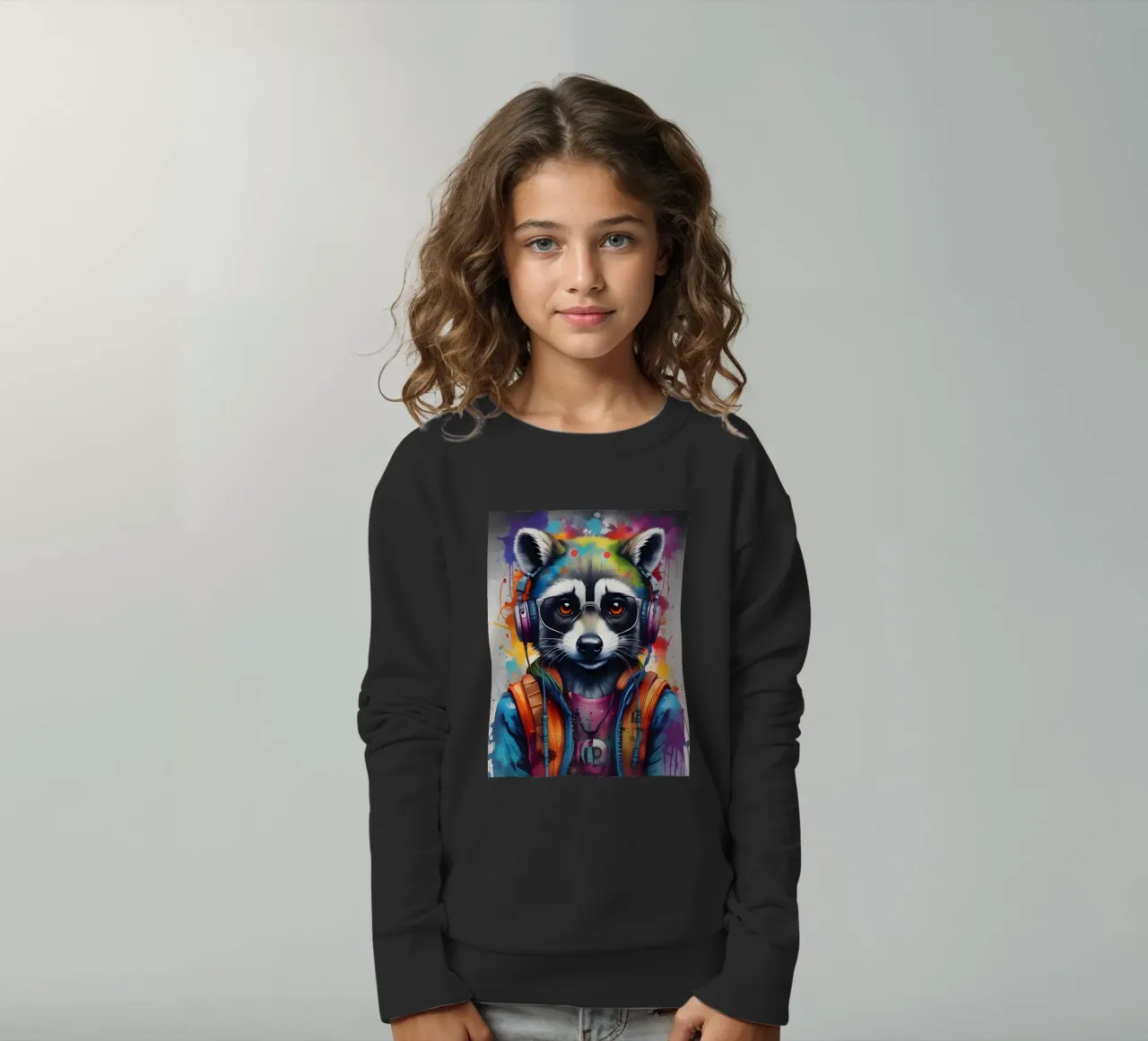 Procione in cuffia felpa bambino da MakArena