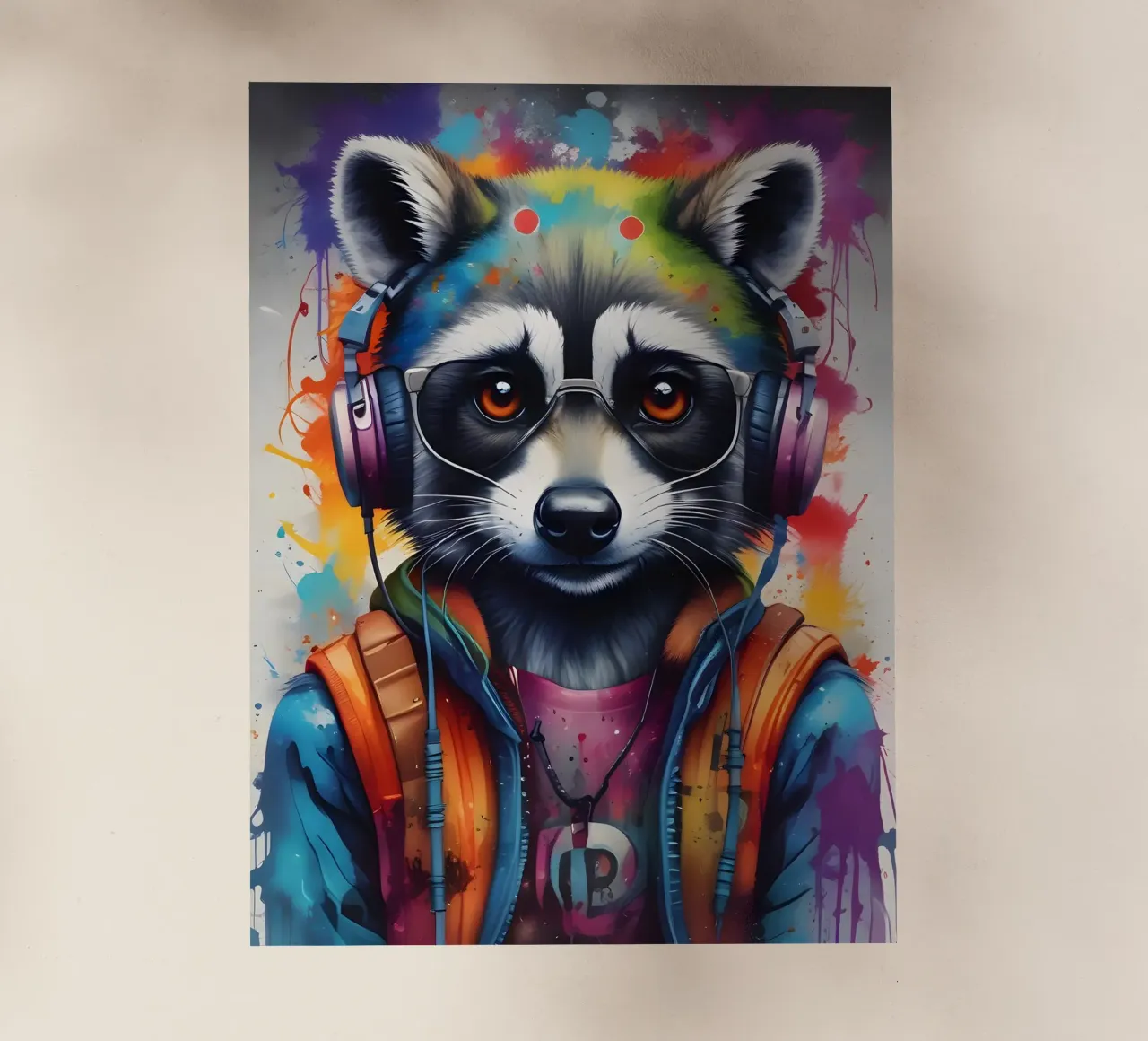 Procione in cuffia pellicola backlit da MakArena