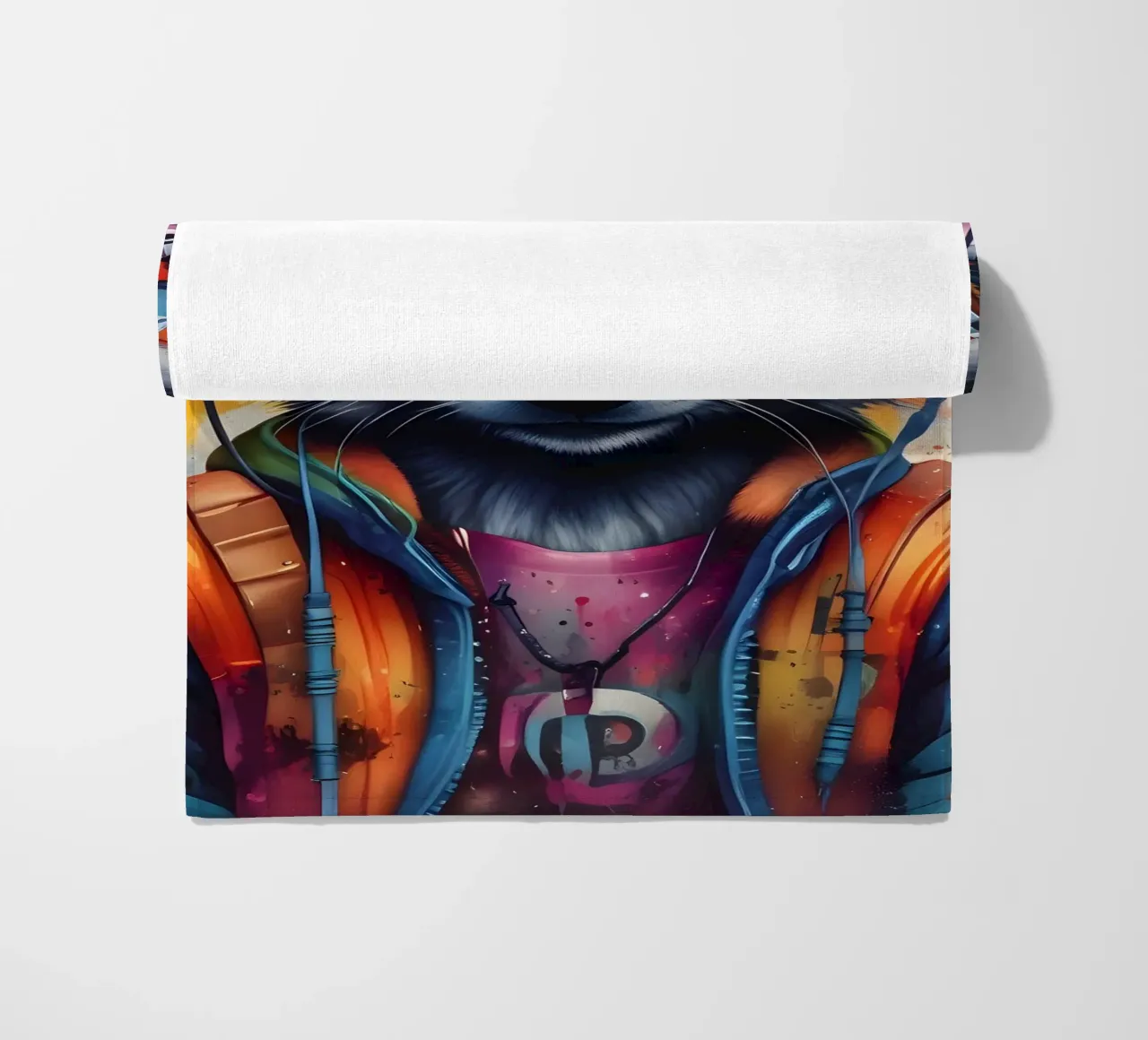 Procione in cuffia telo mare da MakArena