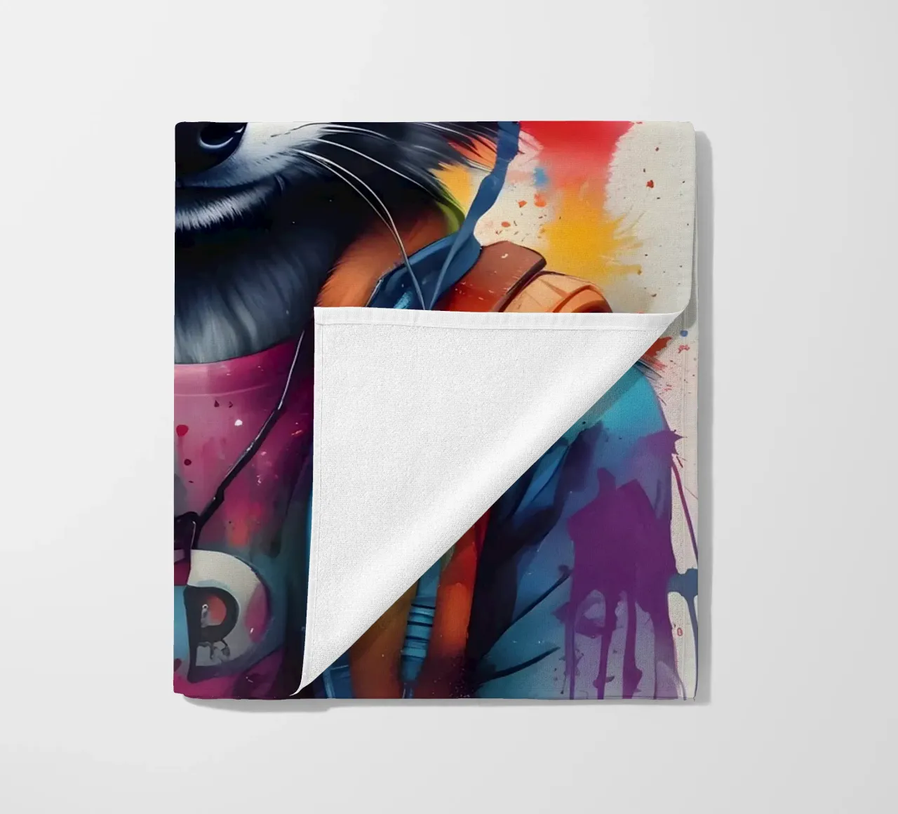 Procione in cuffia telo mare da MakArena