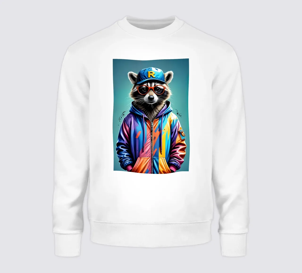Mapache en traje deportivo sudadera de MakArena