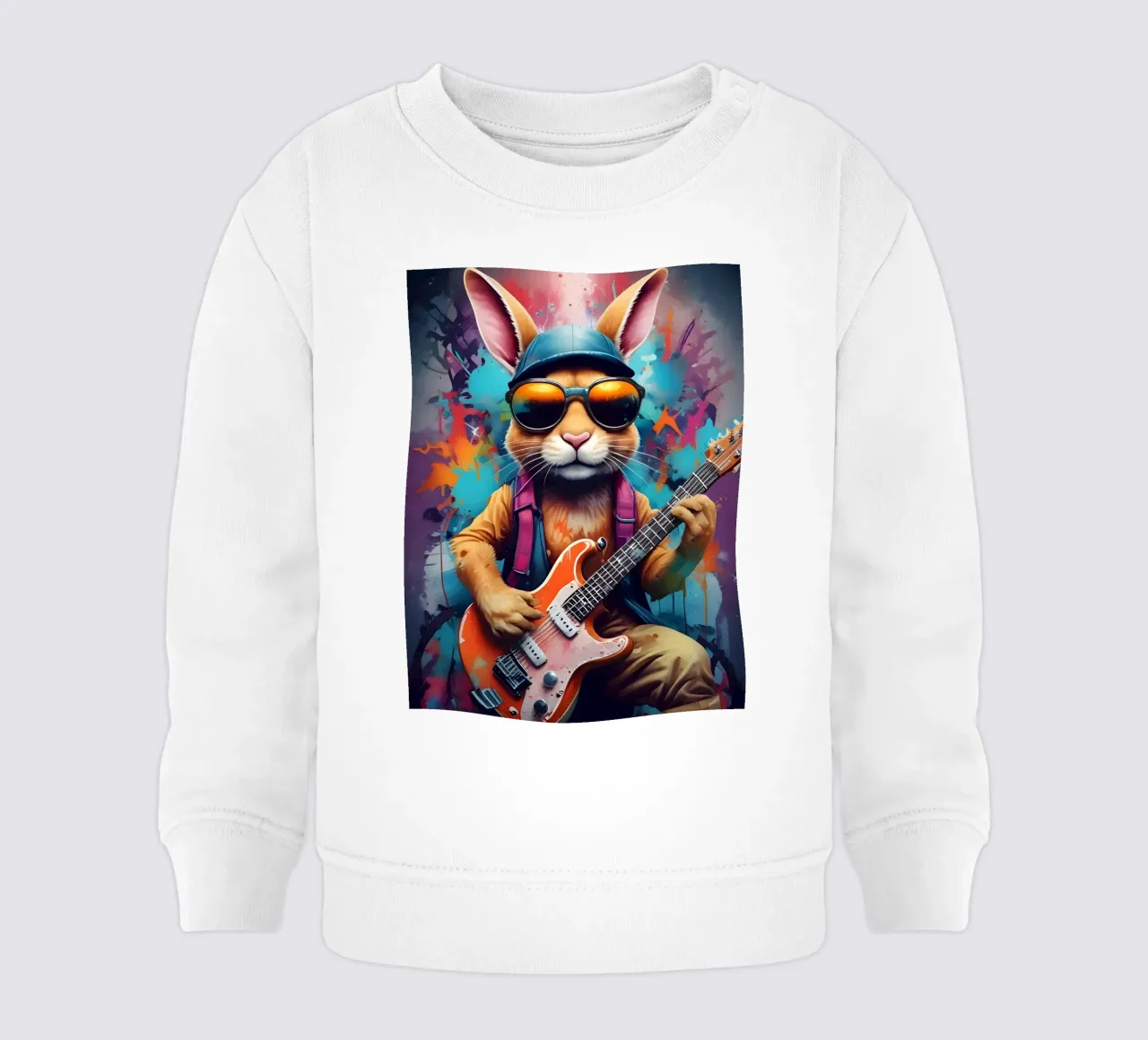 Il coniglio suona la chitarra felpa neonato da MakArena