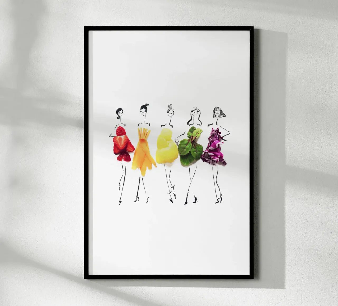 Taste the Rainbow poster avec cadre en aluminium de Gretchen Roehrs