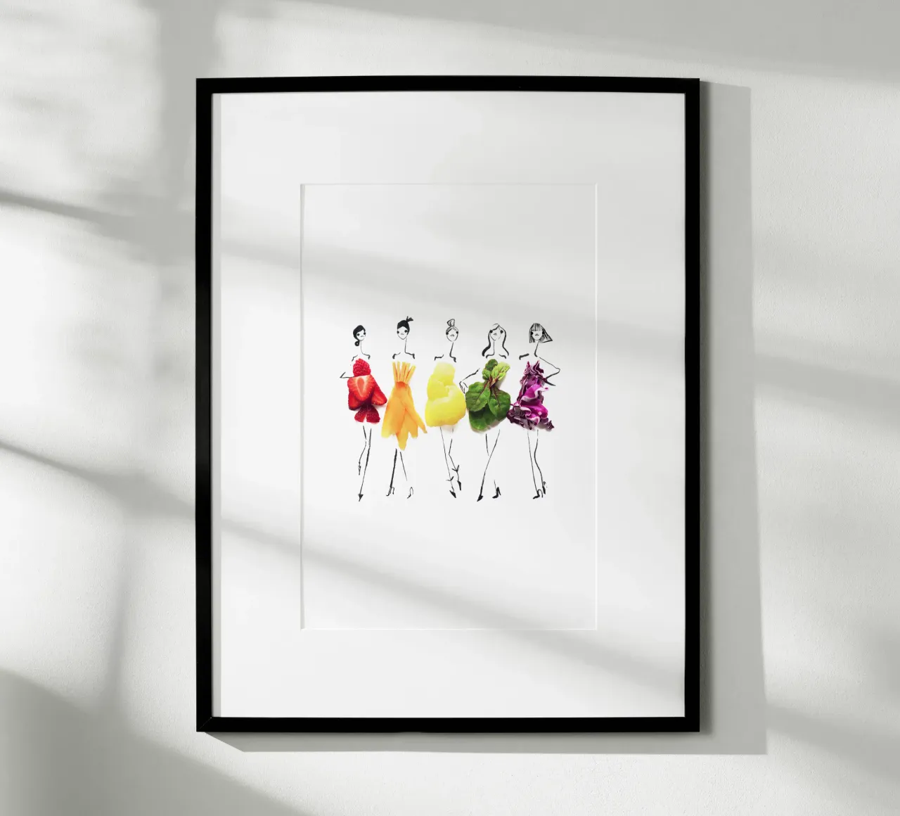 Taste the Rainbow poster avec cadre en aluminium de Gretchen Roehrs