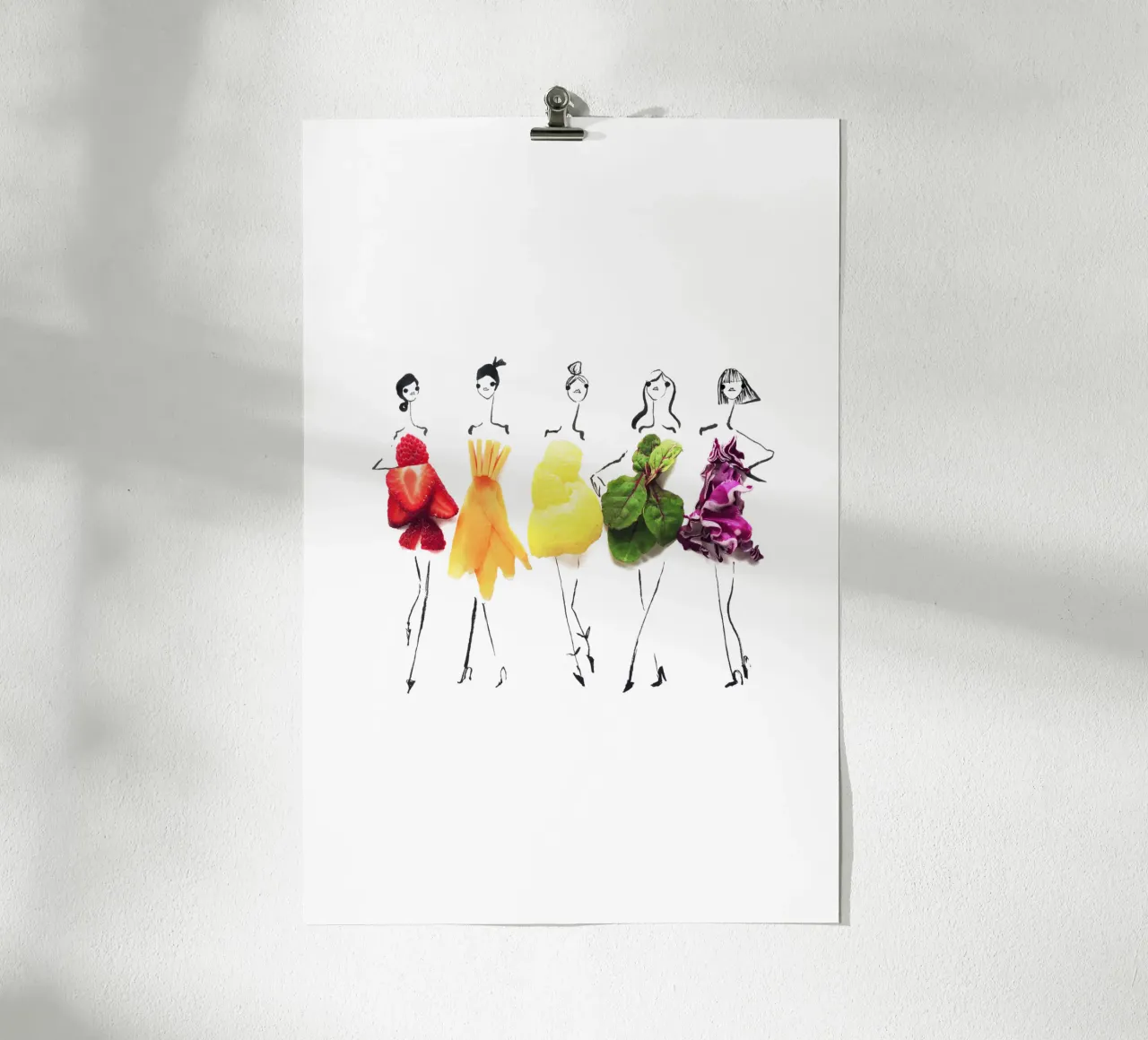 Taste the Rainbow poster avec cadre en aluminium de Gretchen Roehrs