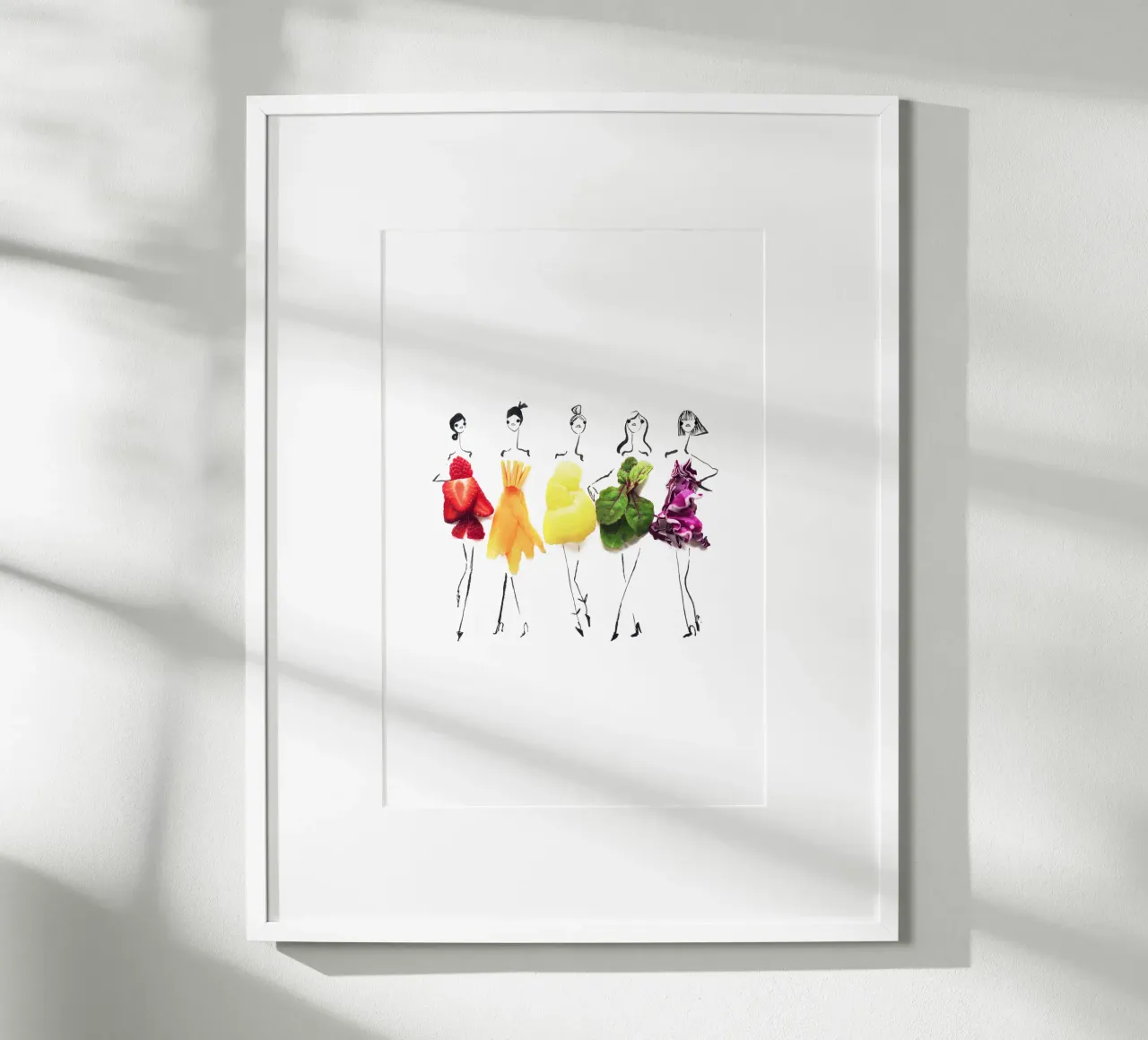 Taste the Rainbow poster avec cadre en aluminium de Gretchen Roehrs