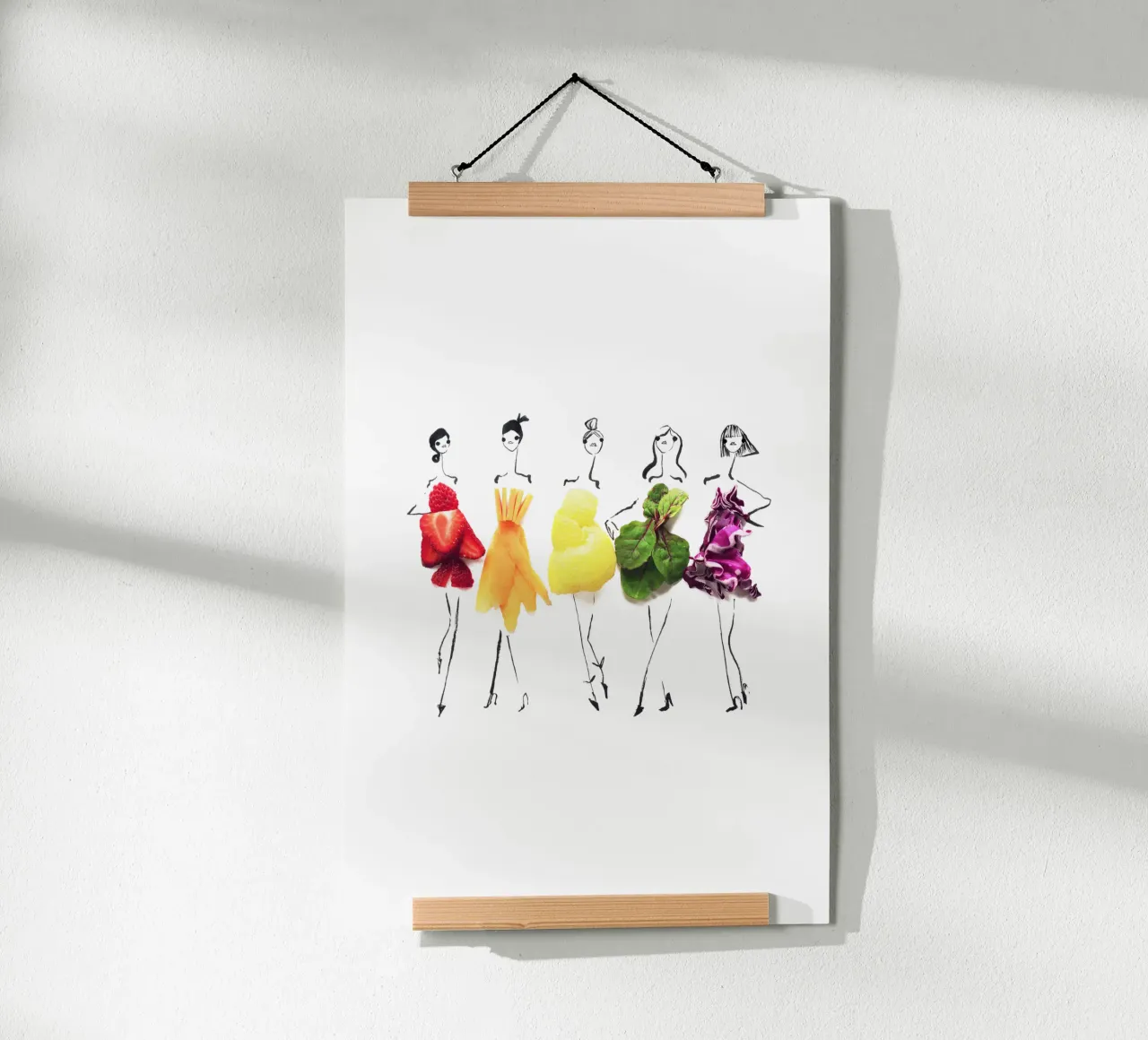 Taste the Rainbow poster avec cadre en aluminium de Gretchen Roehrs