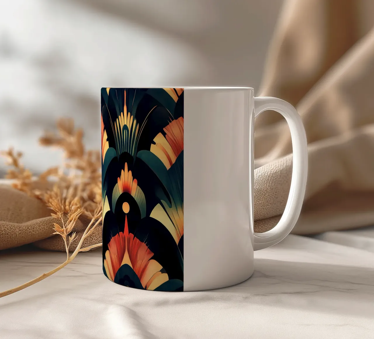 Art Deco "Glamour in Motion" tazza in ceramica da Golden Era