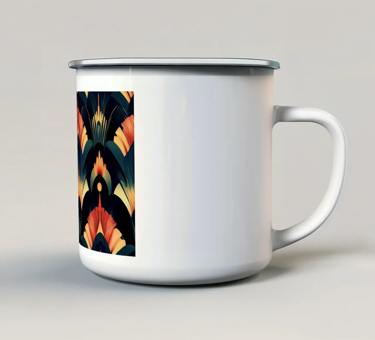 Art Deco "Glamour in Motion" tazza in smalto da Golden Era