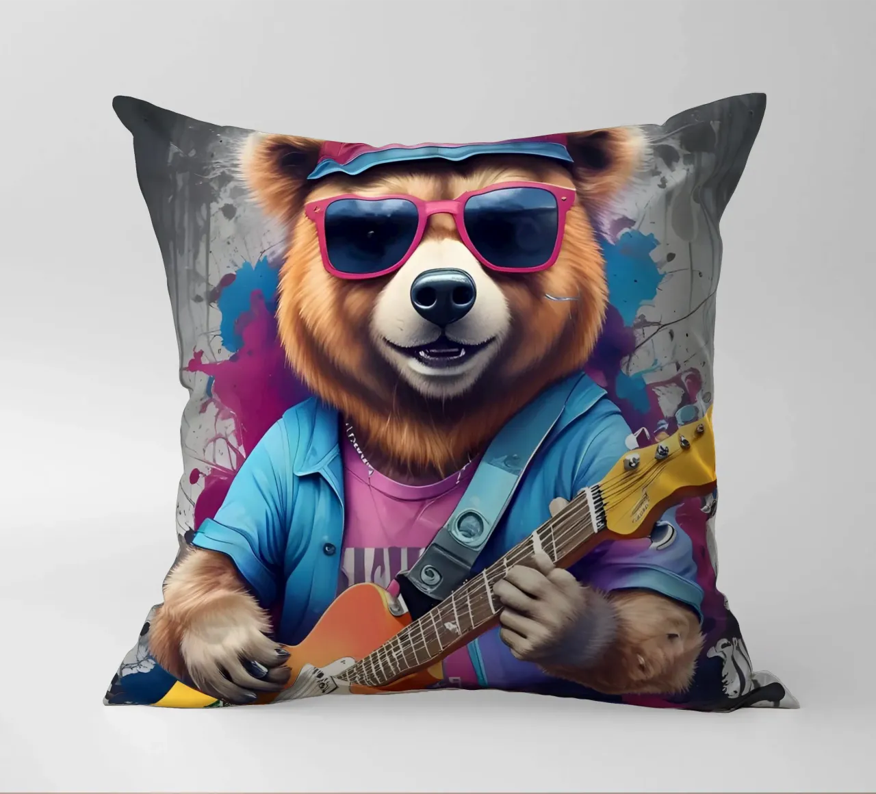 L'orso rosa suona la chitarra cuscino da MakArena
