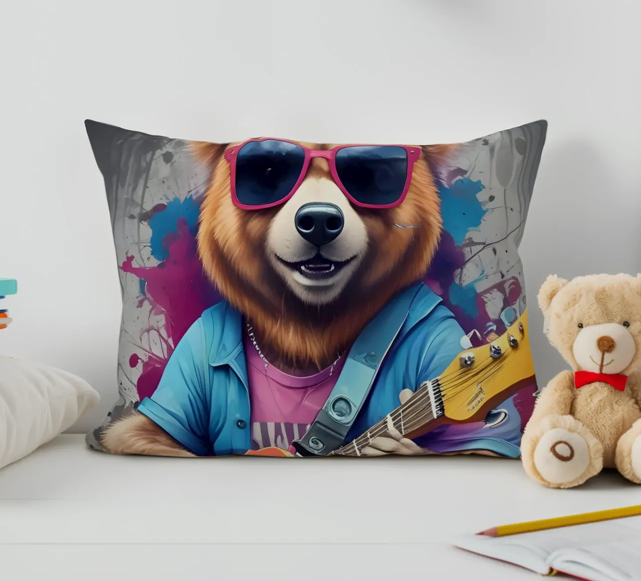 L'orso rosa suona la chitarra cuscino da MakArena