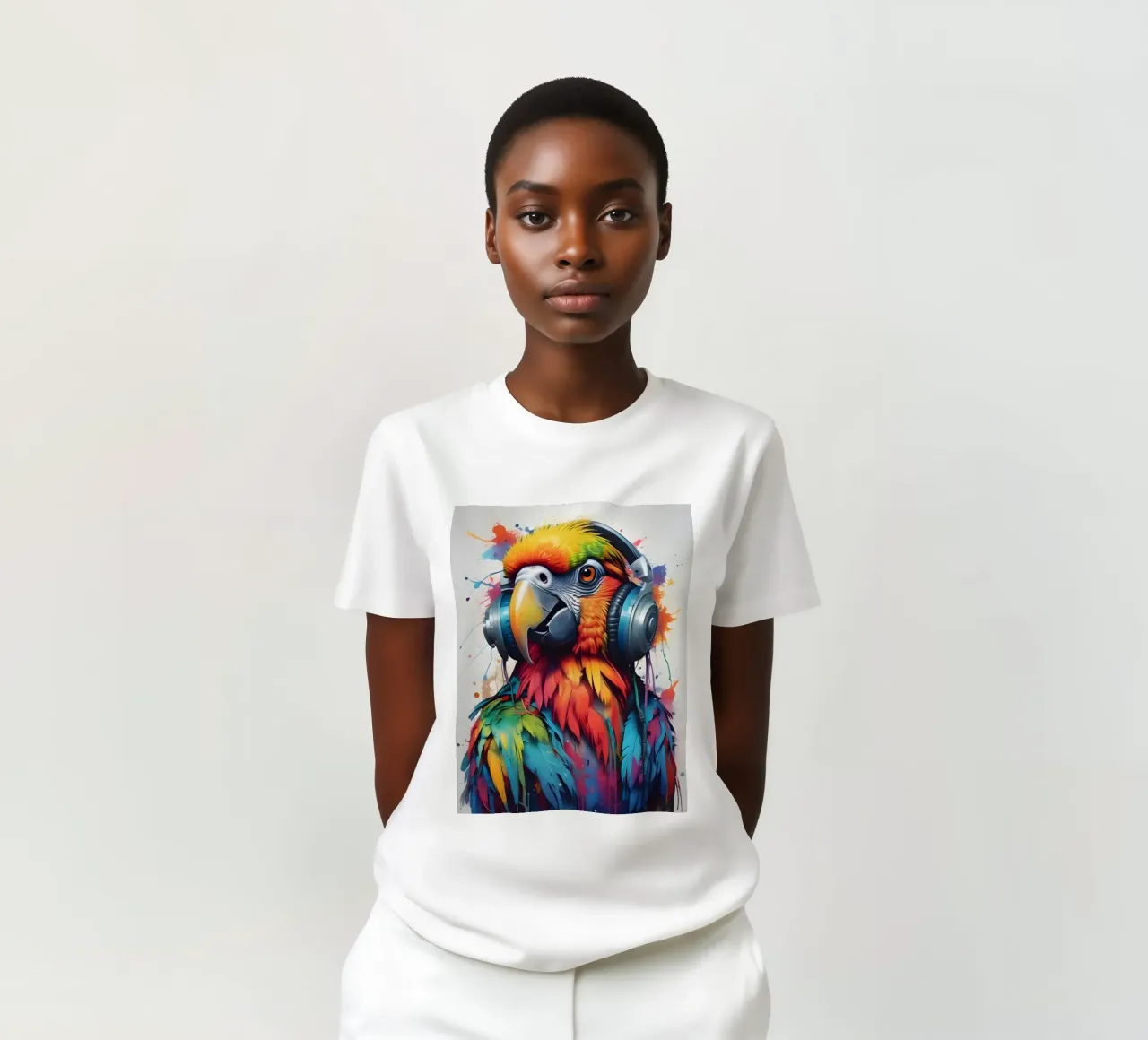 Pappagallo in cuffia t-shirt da MakArena
