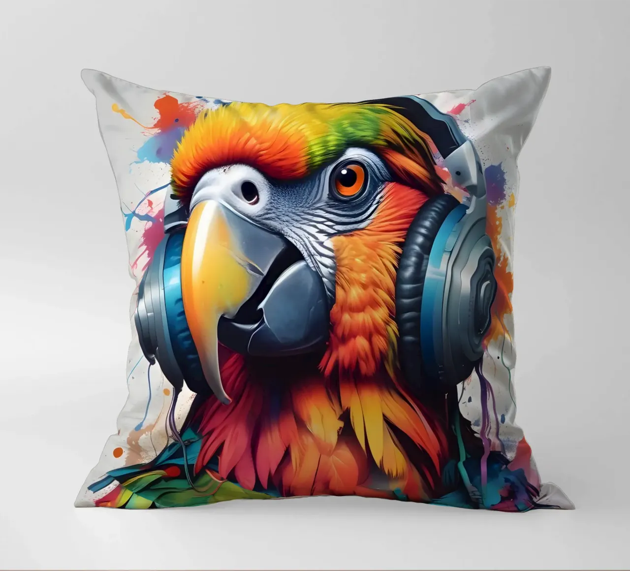 Pappagallo in cuffia cuscino da MakArena