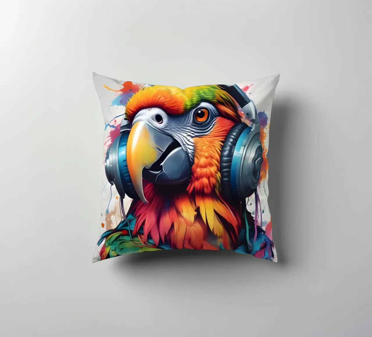 Pappagallo in cuffia cuscino da MakArena