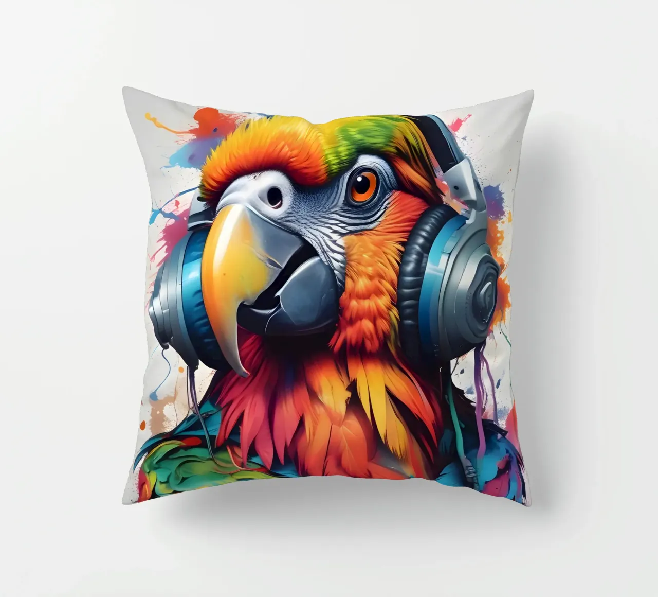 Pappagallo in cuffia cuscino da MakArena